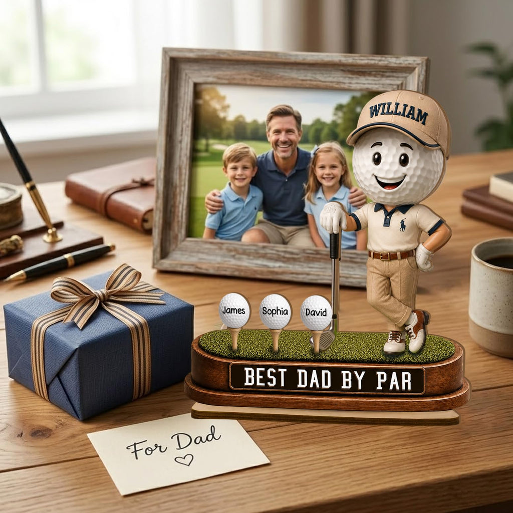 Personalized Fist Bump Dad and Kids Name Wooden Plaque, Custom Fathers Day Plaque for Dad Grandpa, Customized Sign Decorations for Daddy, Grandpa, Heartfelt Father's Day Birthday Gifts for Husband