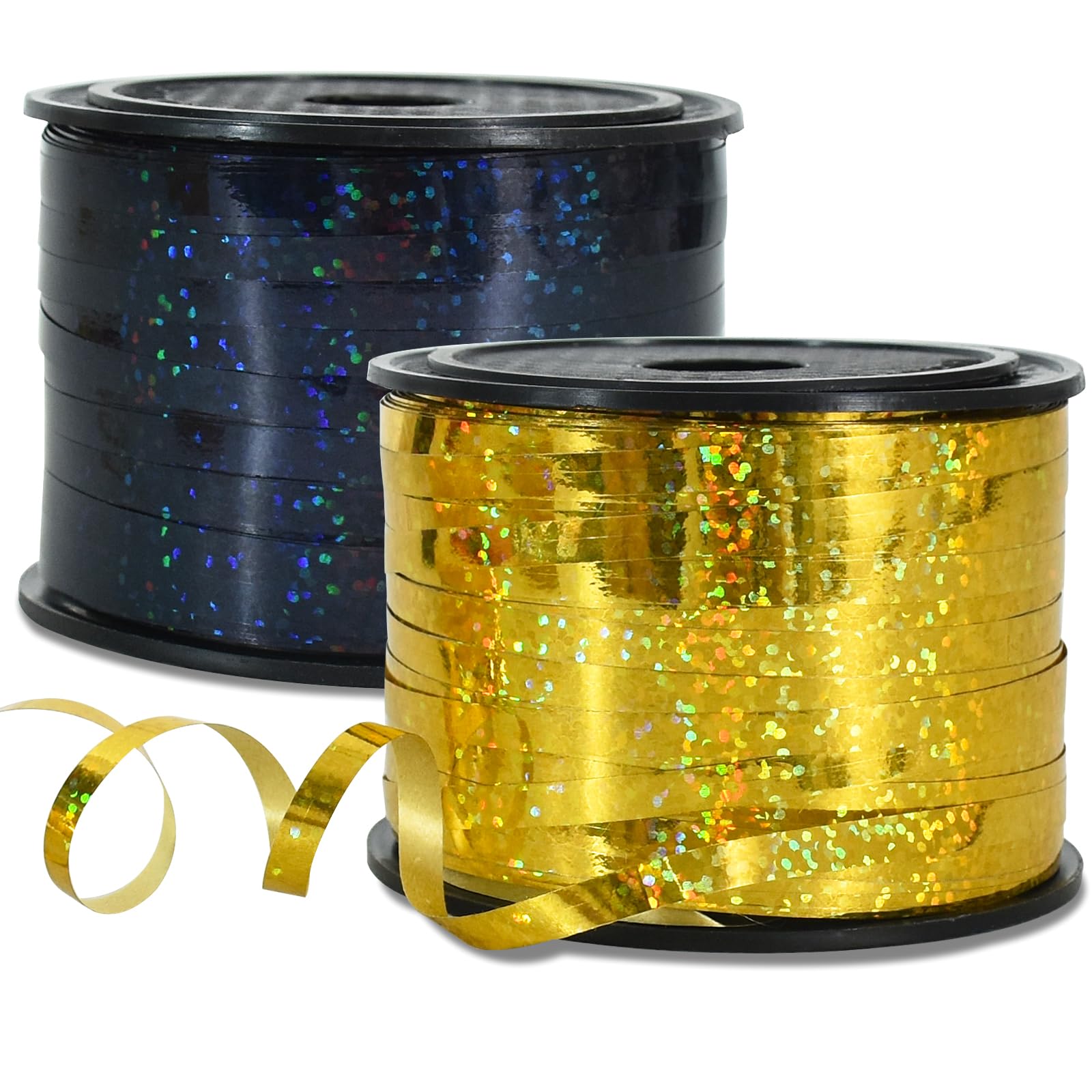 BEISHIDA 12 Assorted Colors Curling Ribbons Set,Rainbow Balloons Strings,1/5 ''Thin 264yds for Gift Wrapping Birthday Wedding Halloween Christmas Party Decoration (MIX-RIBBON-01)