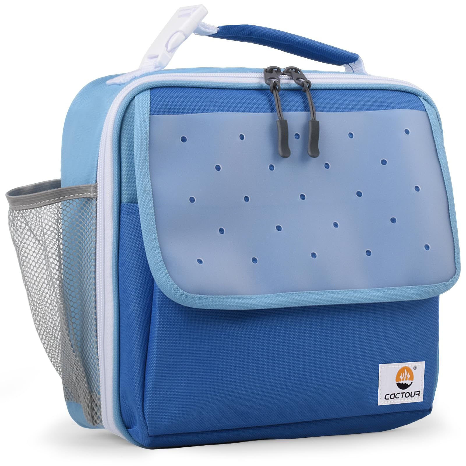 CaCTOUR Lunch Box Kids,Premium Insulated Lunchbox for Girls Boys,Soft Mini Cooler Bag Back to School Thermal Reusable Lunch Bag for Work School Picnic (Blue)