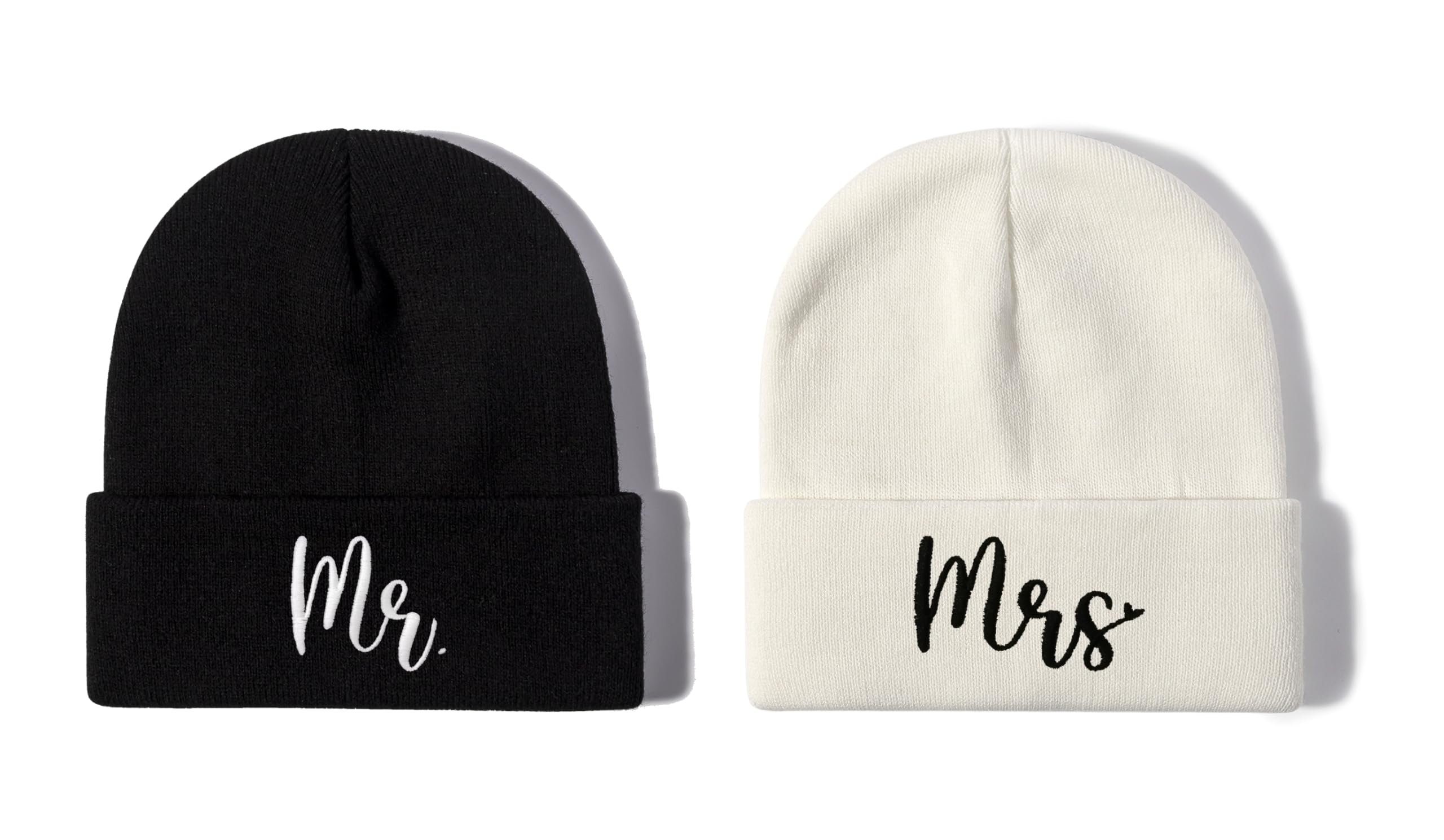 Mr Mrs Grandpa Grandma Dad Mom Hubby Wifey Beanie Hats