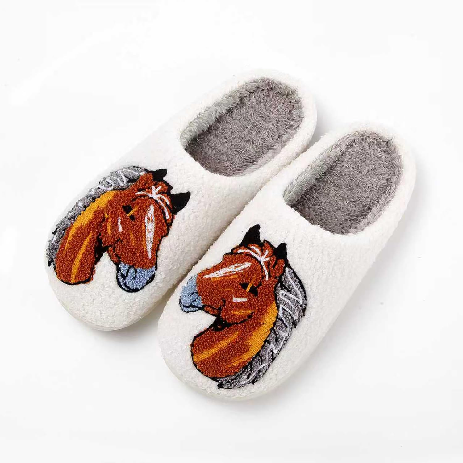 Cute Animal Slippers for Women Men Winter Fluffy Warm House Slippers Soft Plush Indoor outdoor Shoes