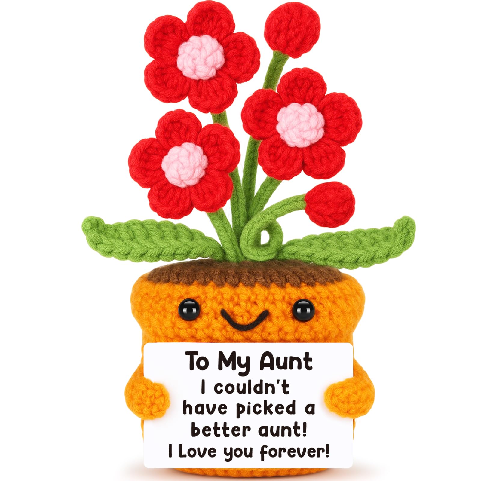Agantree art Grandma Gifts for Grandma Birthday from Granddaughter Grandson – I Love You Crochet Flower Decor Grandparents Day Christmas for Great Grandma Gigi Nana