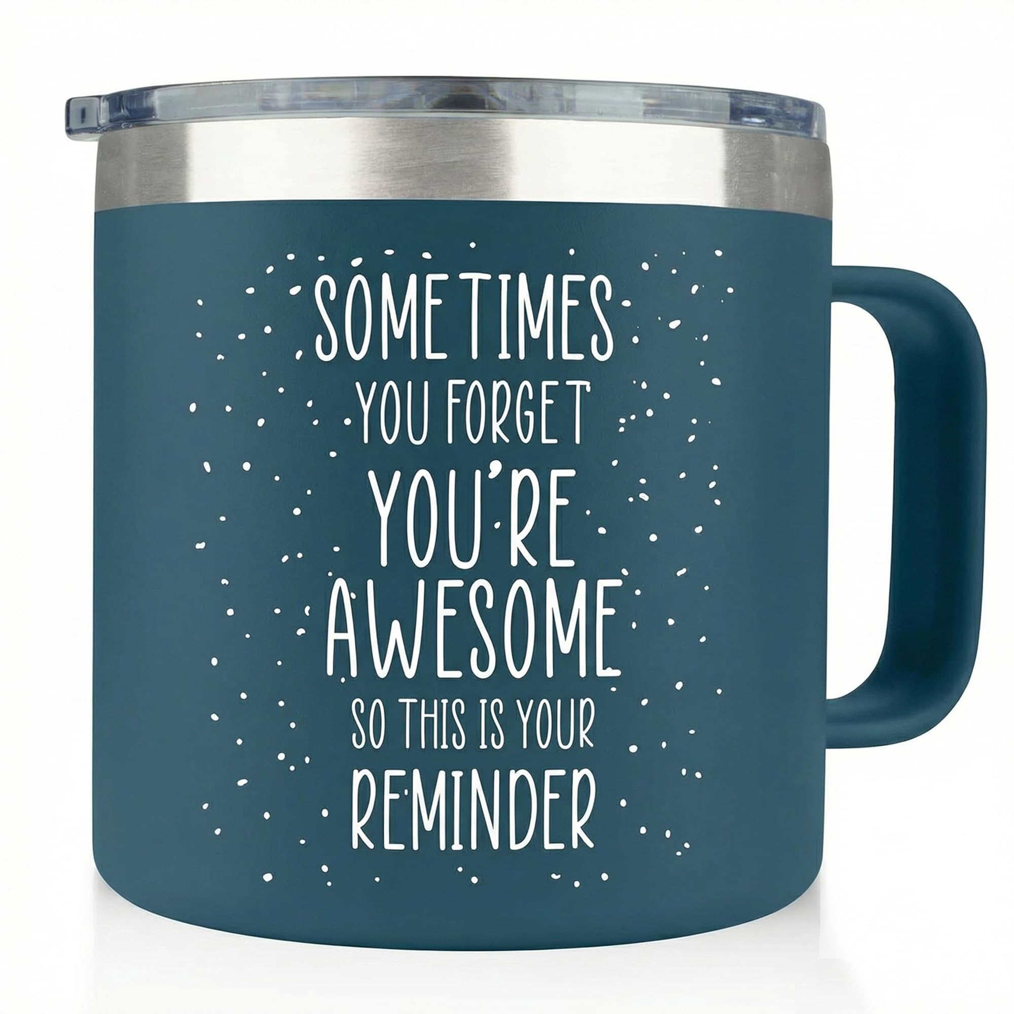 Birthday Gifts for Women Friendship - Purple Gifts for Women Coffee Mug 14oz Sometimes You Forget You're Awesome Unique Gift Idea for Older Women Over 50, 60, Inspirational Cup for Mom, Her