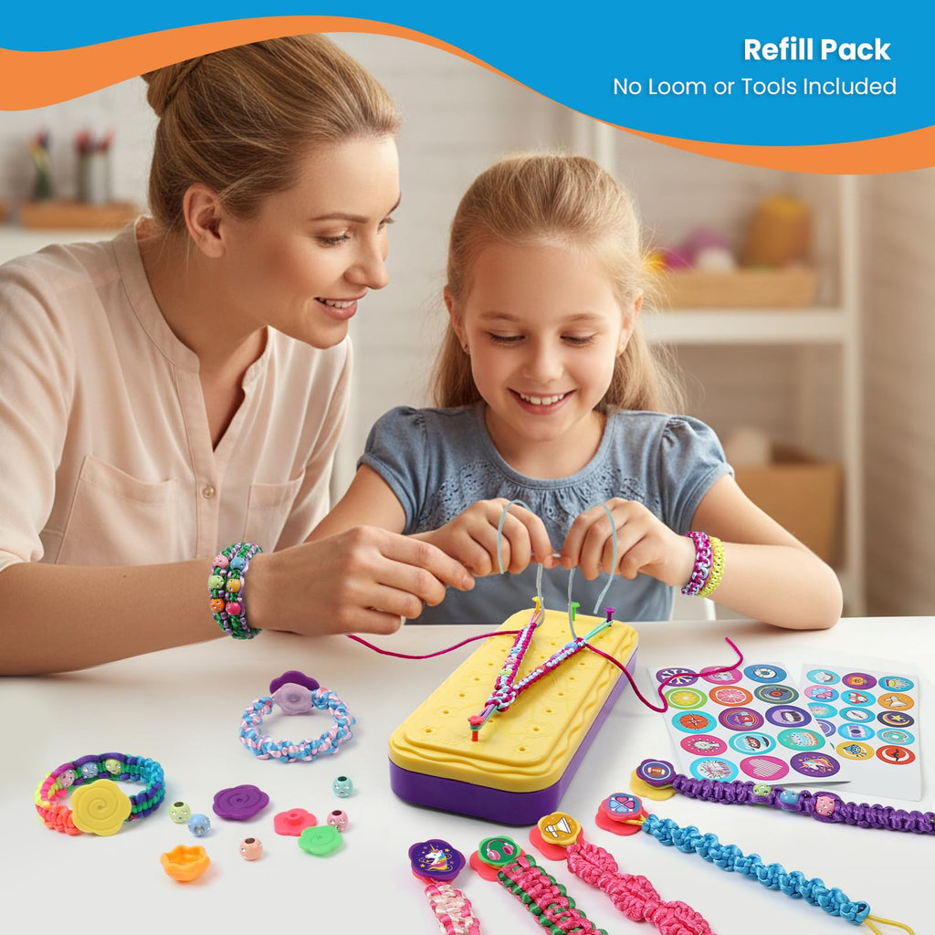 DDAI Arts and Crafts for Kids Age 8-12 Friendship Bracelet Making Kit for Girls - Best Birthday Gifts Ideas for Girl 7 9 10 11 Year Old - Popular Bracelets String Maker Toys Set