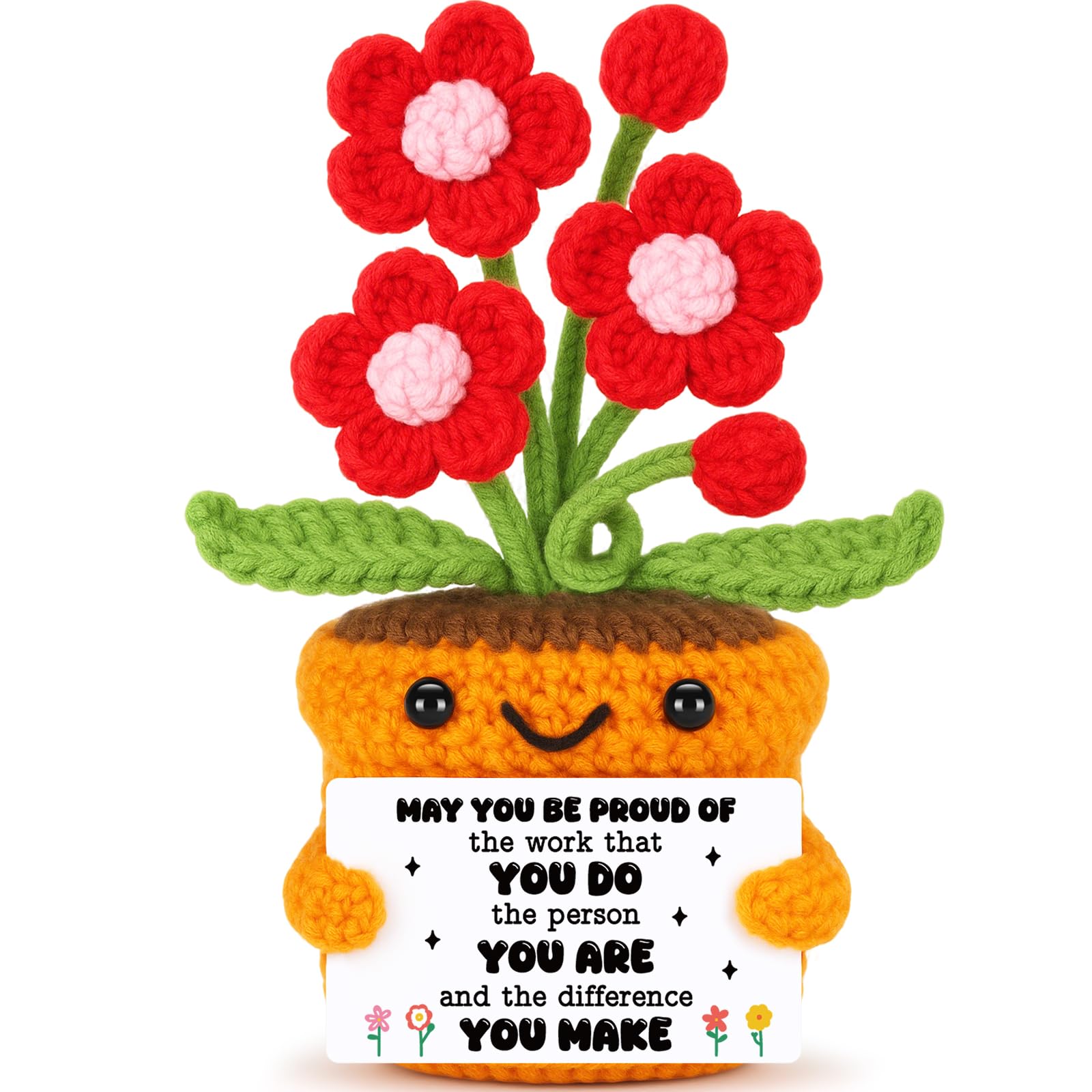 Agantree art Grandma Gifts for Grandma Birthday from Granddaughter Grandson – I Love You Crochet Flower Decor Grandparents Day Christmas for Great Grandma Gigi Nana