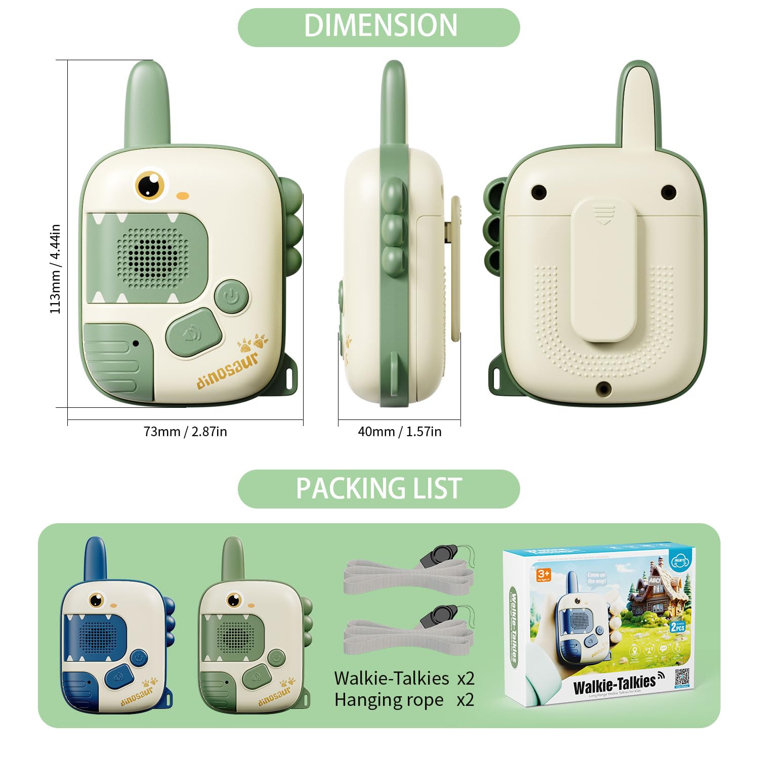 JKGIFTS Walkie Talkies Toys for Girls:Unicorn Toys 2 Pack Birthday Gifts for 3 4 5-7 8 Year Old Girls Toy for 4 5 6 7 8-10 Year Old Camping Outdoor Game,Christmas Stocking Stuffers for Girls Kids