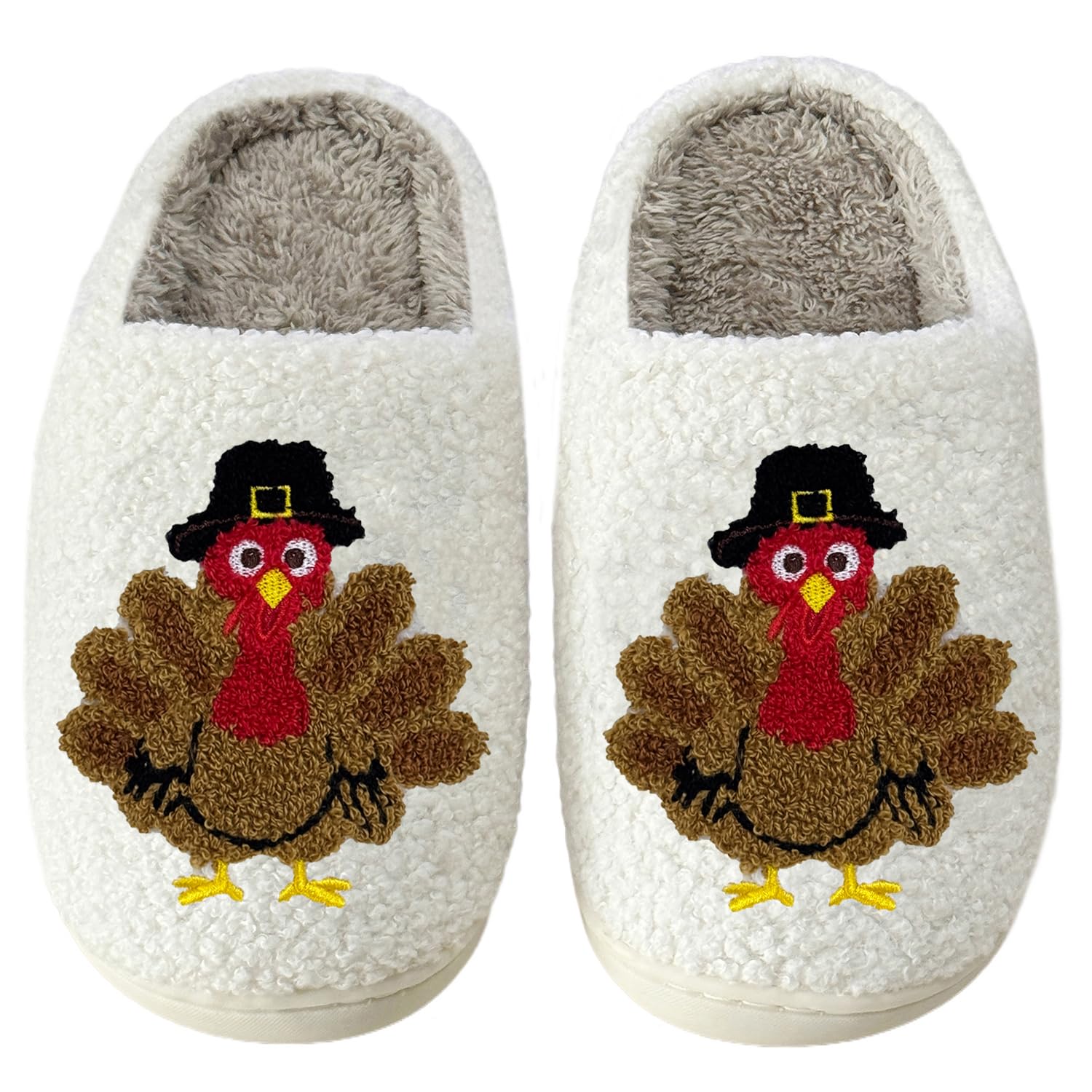 Cute Animal Slippers for Women Men Winter Fluffy Warm House Slippers Soft Plush Indoor outdoor Shoes
