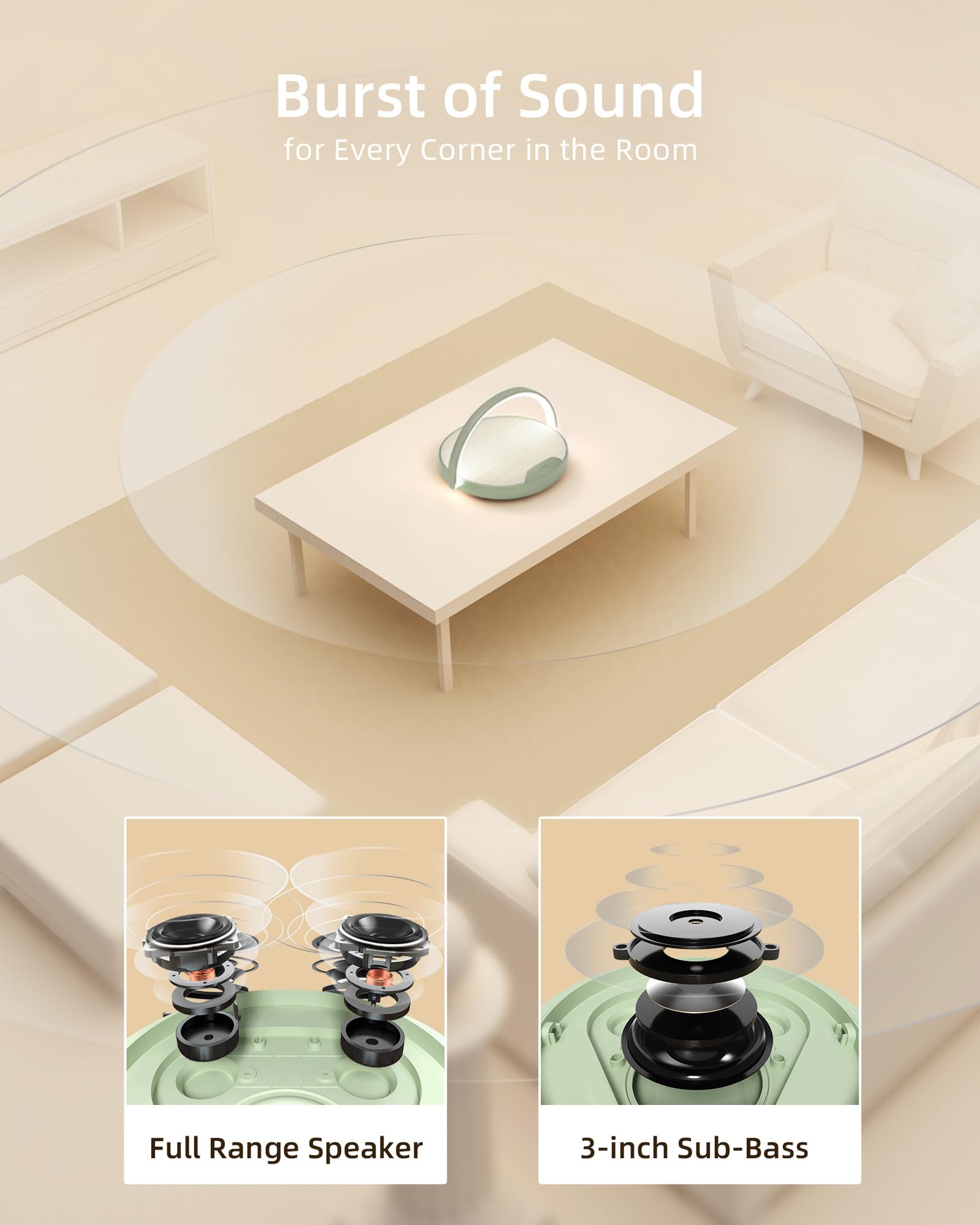 EZVALO Gifts for Mom, 4-in-1 Bedside Lamp with Bluetooth Speaker, Dimmable Night Light, Charging Station and Phone Holder, Birthday Gifts for Women, Teens, Wife and Friends