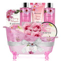 Gift Set for Women Body & Earth Gifts Set Lavender Gift Baskets For Women Bath Sets with Bubble Bath Body Lotion Scented Candle Mother‘s Day Gifts for mom