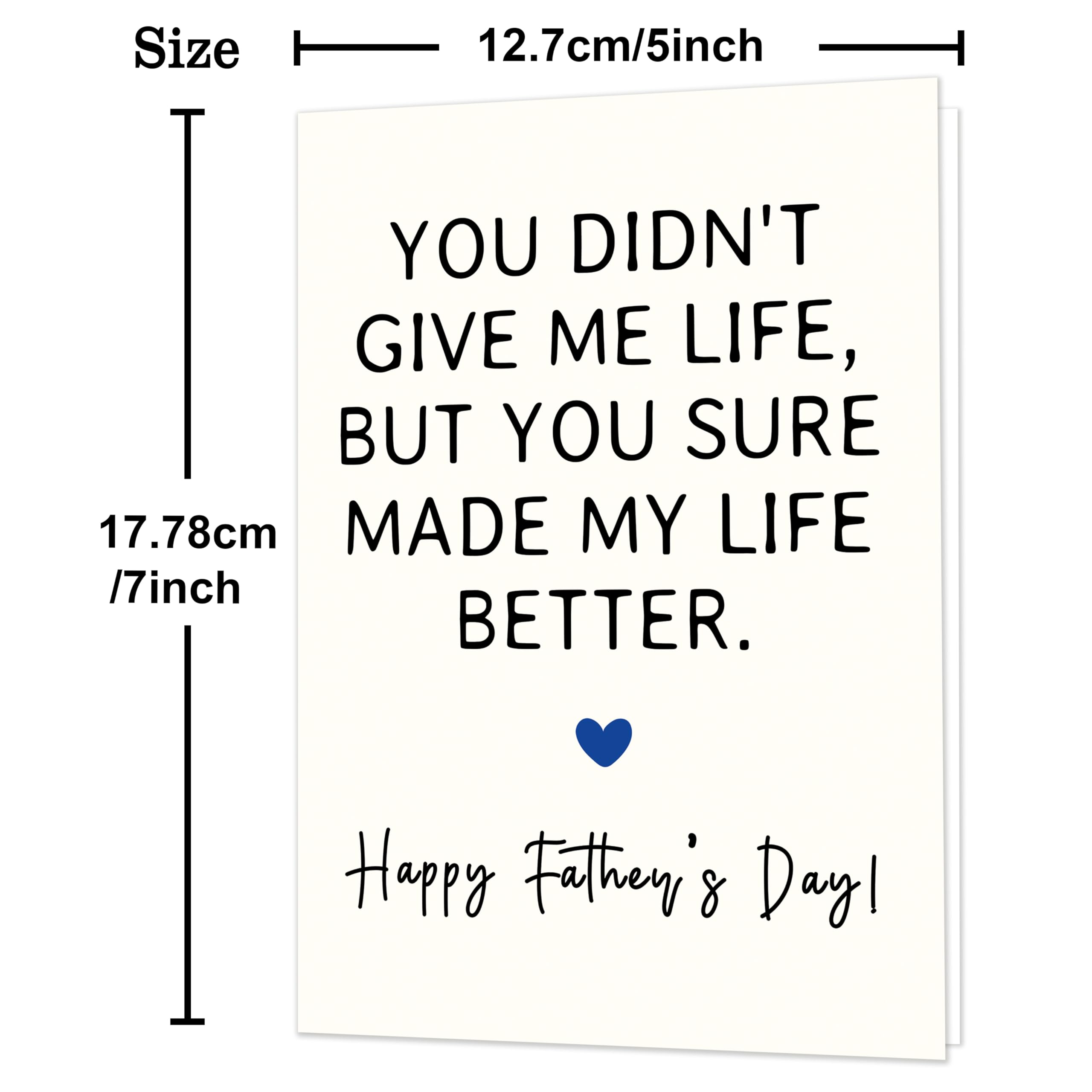 IDU Fathers Day Card, Funny Fathers Day Cards Gifts Decorations for Dad from Daughter, Happy Father's Day Cards Gifts Ideas with Envelope, Cute Humor Like Father Like Daughter Card