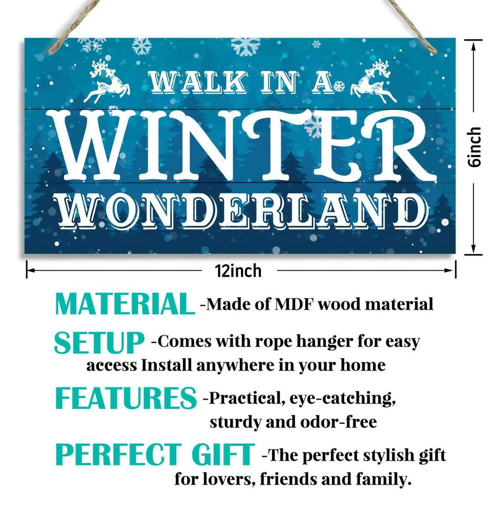 Christmas Door Sign Decor, Not a Creature was Stirring, not Even a Mouse, Winter Seasonal Christmas Wall Art Hanging Wooden Sign Merry Xmas Holiday Decorations for Home Outside Indoor