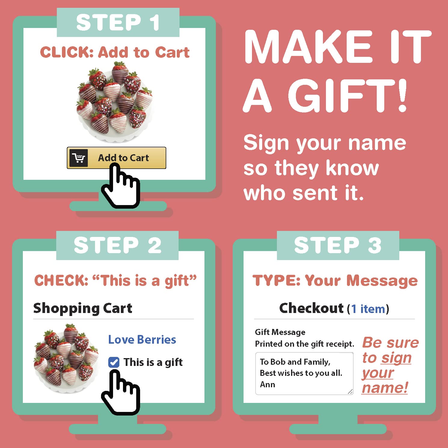 A Gift Inside 9 Berry Bites Chocolate Covered Strawberries by Love Berries (Fun Size)