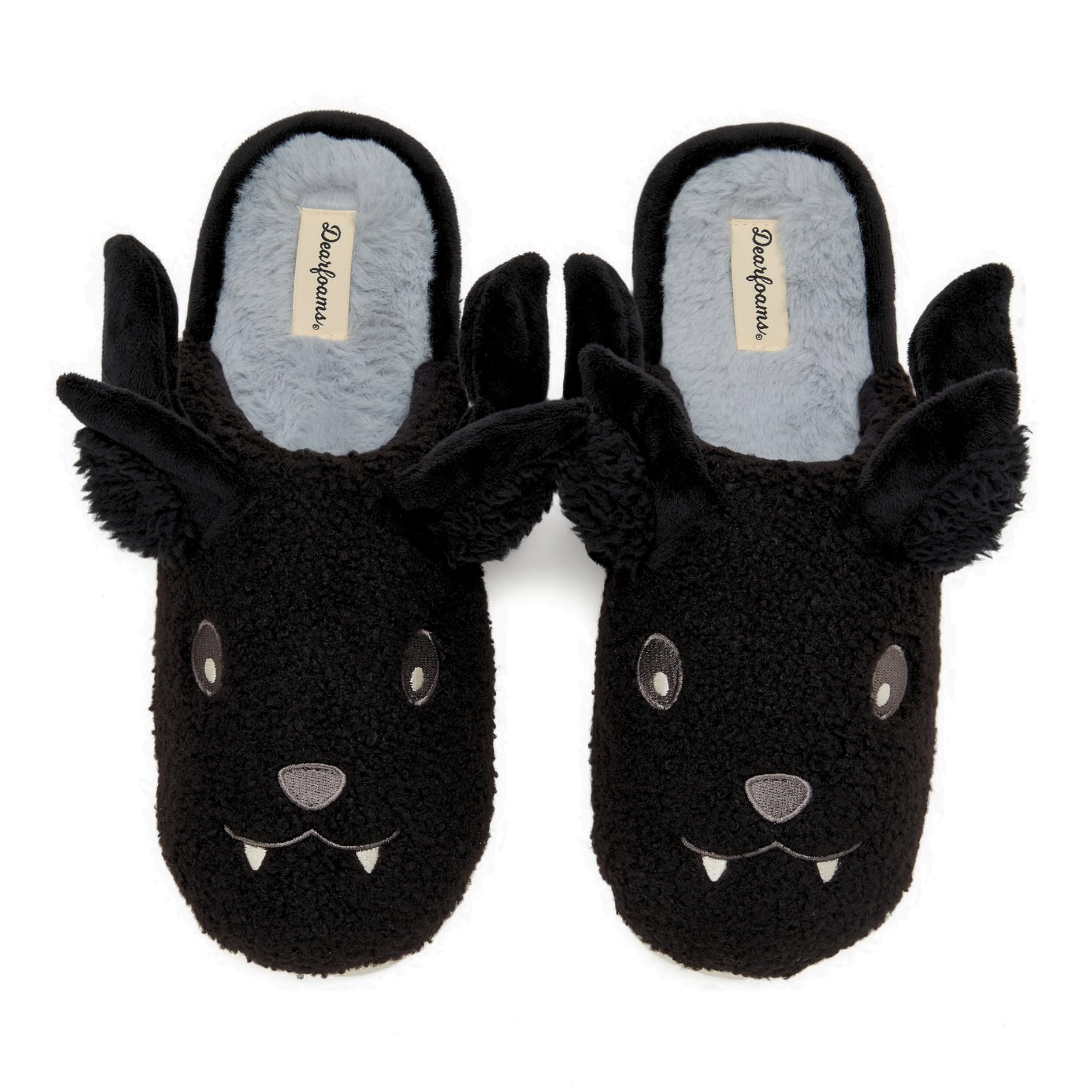Dearfoams Unisex Adult Spooky Fuzzy Halloween Pumpkin Jack O Lantern