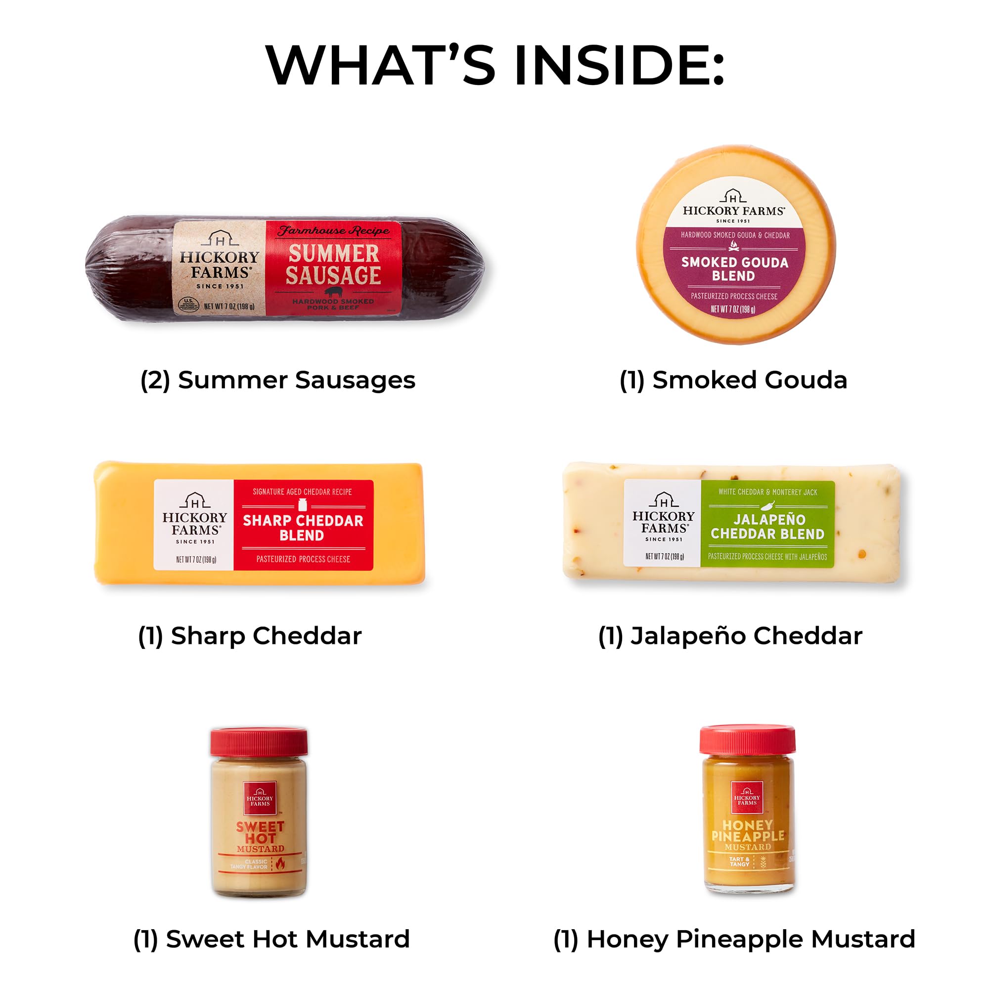 Hickory Farms Farmhouse Meat & Cheese Food Gift Basket (Small) - Box Set | Charcuterie Board Food | Summer Sausage | Father's Day | Mother's Day | Easter | Christmas | Holiday | Housewarming | Gourmet | Sympathy | Care Package