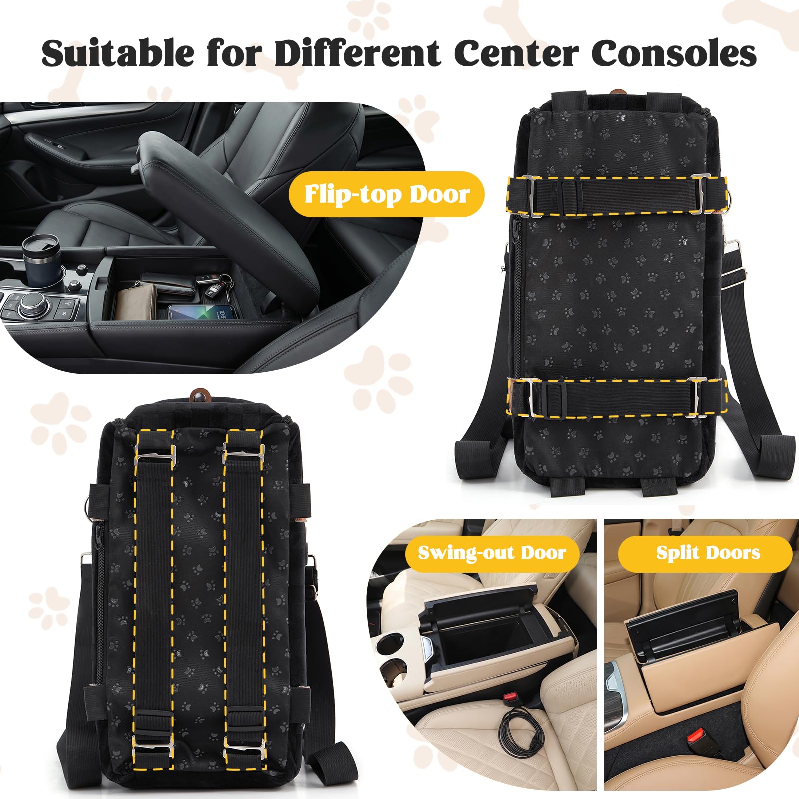 WOOCHPET Dog Car Seat for Small Pets Sturdy Puppy Booster Bed with Elevated Window View Washable Travel Carrier up to 35 Lbs