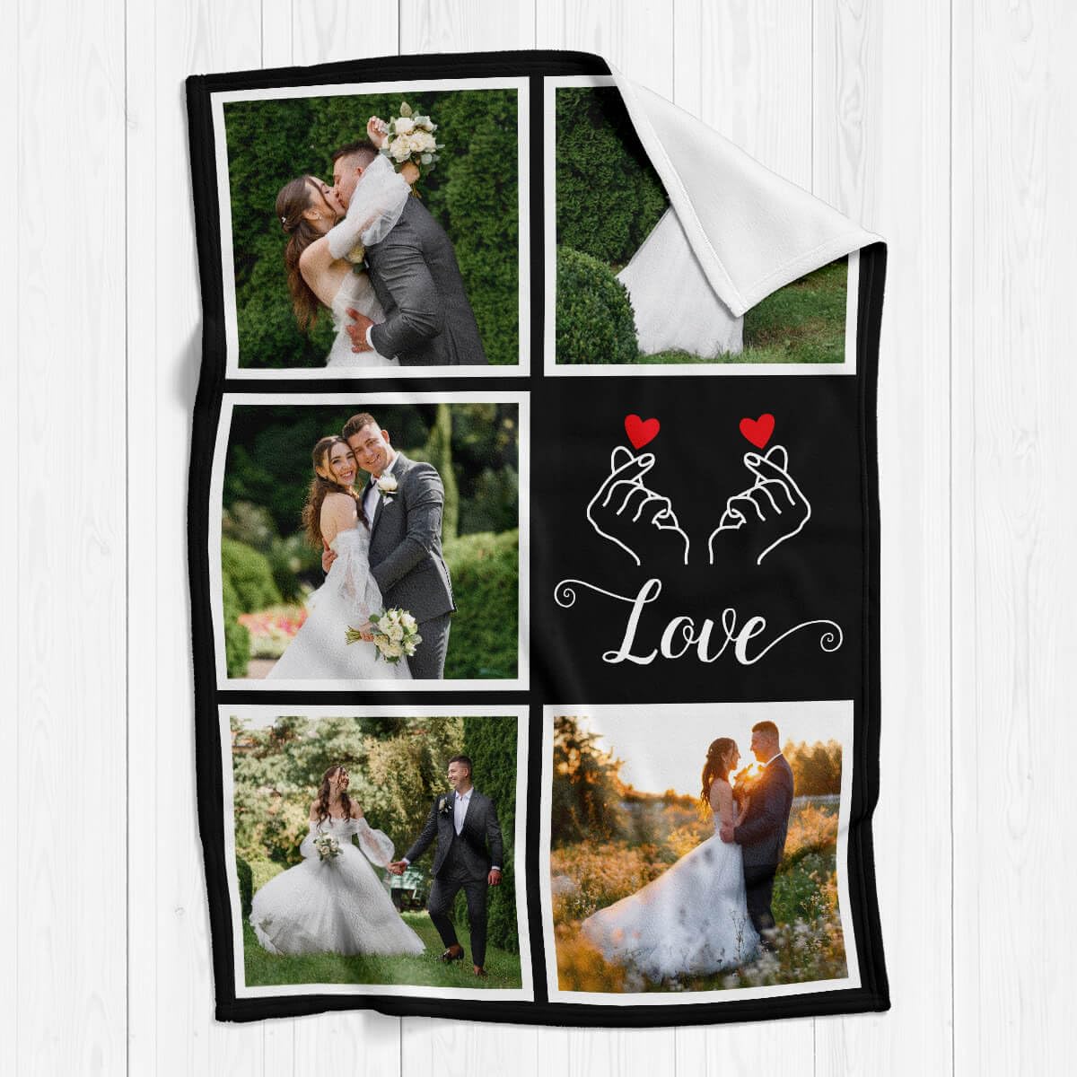 inkArts Custom Blanket Throws with Photos Text Personalized with Picture Customizable, Customize for Mom, Dad, Couple, Girlfriend, Boyfriend, Husband & Wife