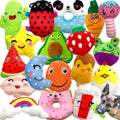 Jalousie 18 Pack Dog Squeaky Toys Cute Stuffed Pet Plush Puppy Chew for Small Medium Pets - Bulk