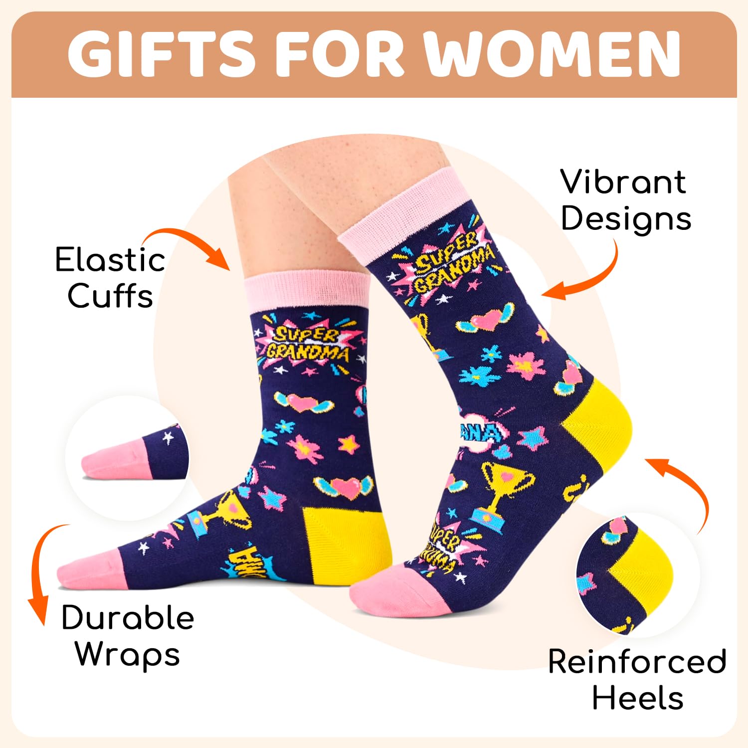 HAPPYPOP Gifts for Women Men - Aunt Uncle Grandparent Parent Socks, Mothers Father Day Socks