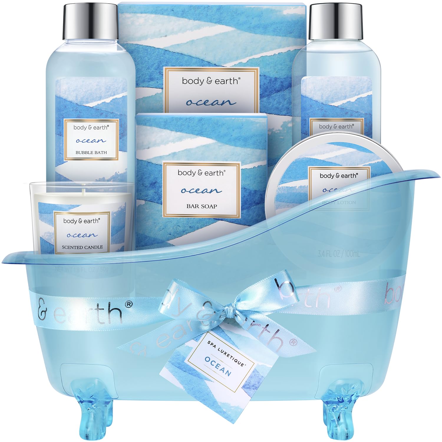 Gift Set for Women Body & Earth Gifts Set Lavender Gift Baskets For Women Bath Sets with Bubble Bath Body Lotion Scented Candle Mother‘s Day Gifts for mom
