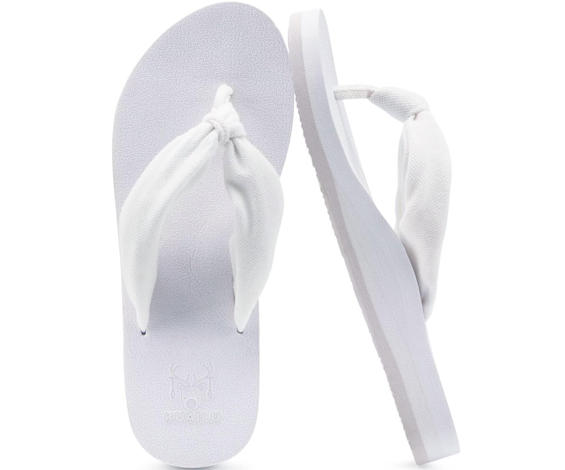 KuaiLu Flip Flops for Women with Arch Support Yoga Mat Comfortable Summer Beach Walking Thong Cushion Sandals Slip On Indoor Outdoor
