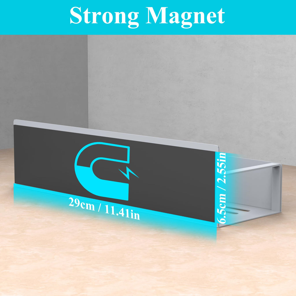 HuggieGems Metal 4 Pack Magnetic Spice Storage Rack Organizer for Refrigerator and Oven, Black Fridge Organizers and Storage, Metal