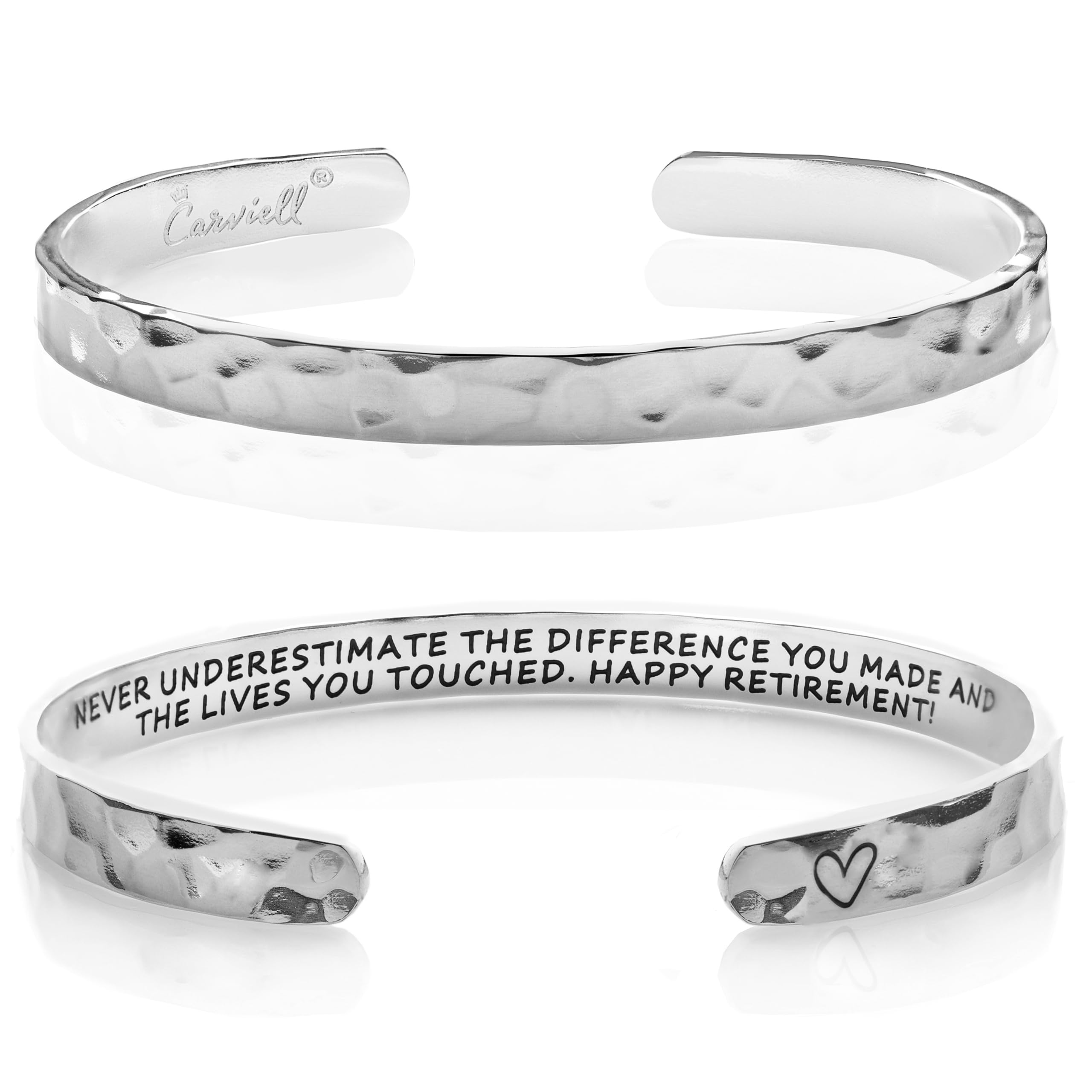 Carviell Bracelet - Gifts for Women – Inspirational, Friendship, Love, Mom, Daughter, Sister, Christian, Graduation, Memorial & Wedding Gifts – 100+ Phrases – Stainless Steel, Gift-Ready
