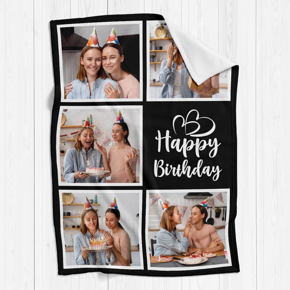 inkArts Custom Blanket Throws with Photos Text Personalized with Picture Customizable, Customize for Mom, Dad, Couple, Girlfriend, Boyfriend, Husband & Wife