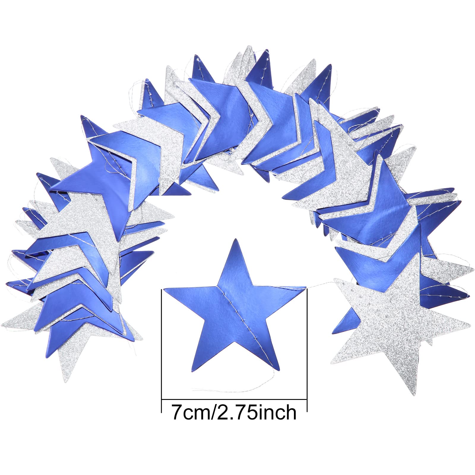 Patelai Glitter Star Garland Banner 2026 Graduation Decor 130 Feet Star Hanging Banner Twinkle Backdrop for Party Birthday Classroom Wedding Supplies(Gold)