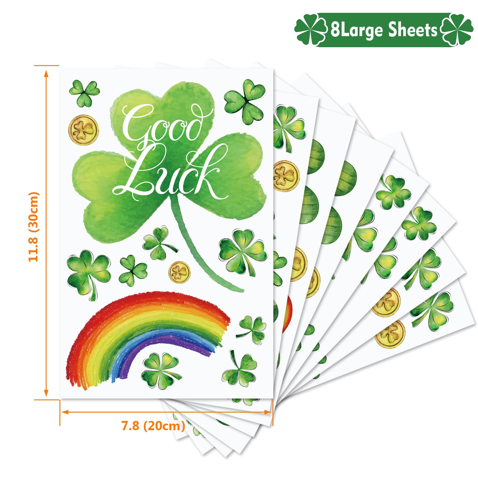 St Patricks Day Decorations,St Patricks Day Window Clings 122 PCS Reusable Spring Window Clings for St Patrick's Day Decor Shamrock Stickers Party Supplies for Kids School Home Office.