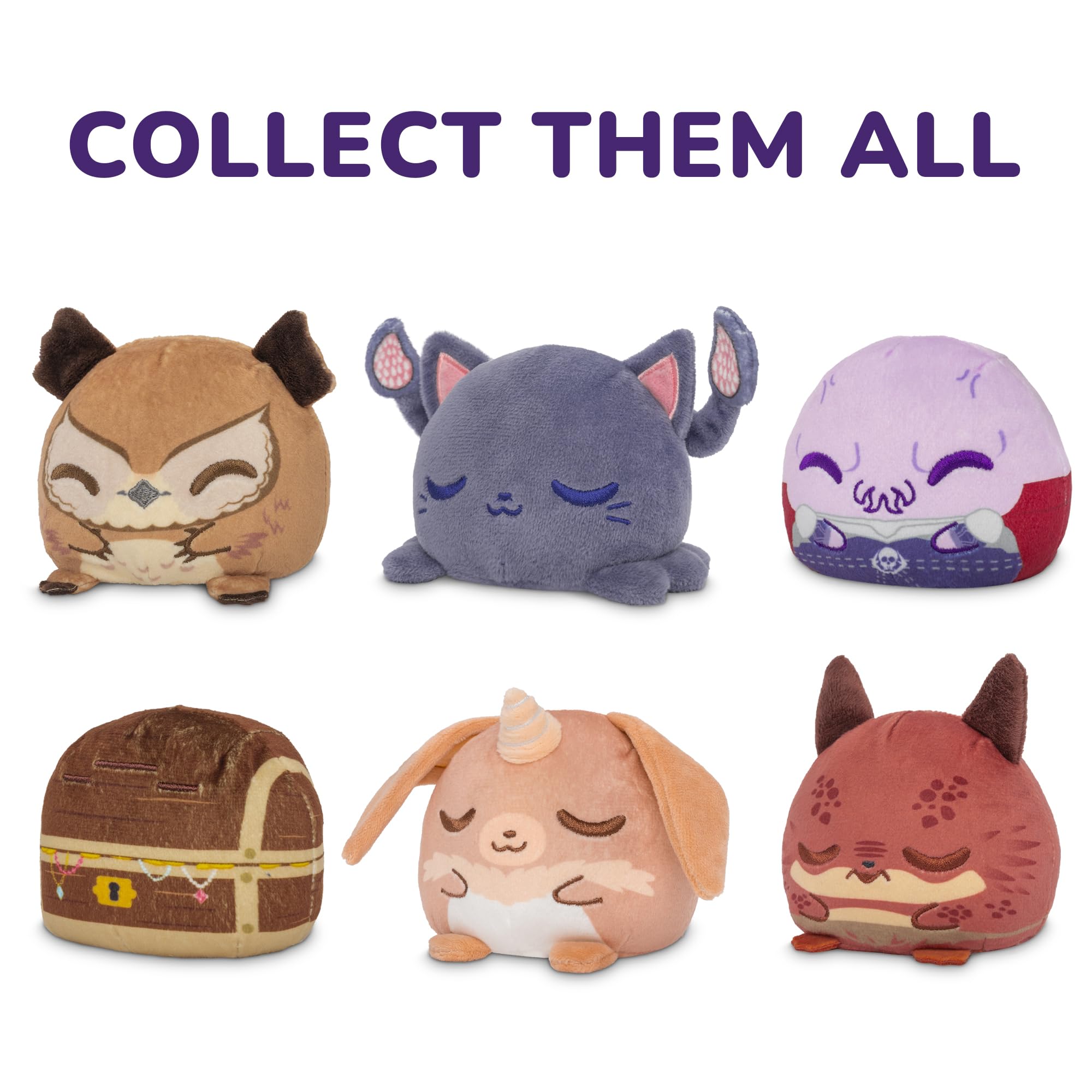TeeTurtle Spooky Surprise Series Reversible Plushie Mystery Box - 3-Inch Mini Two-Sided Blind Box Plush with Embroidered Details - Cute Collectible Halloween Toy for Kids, Teens, and Adults