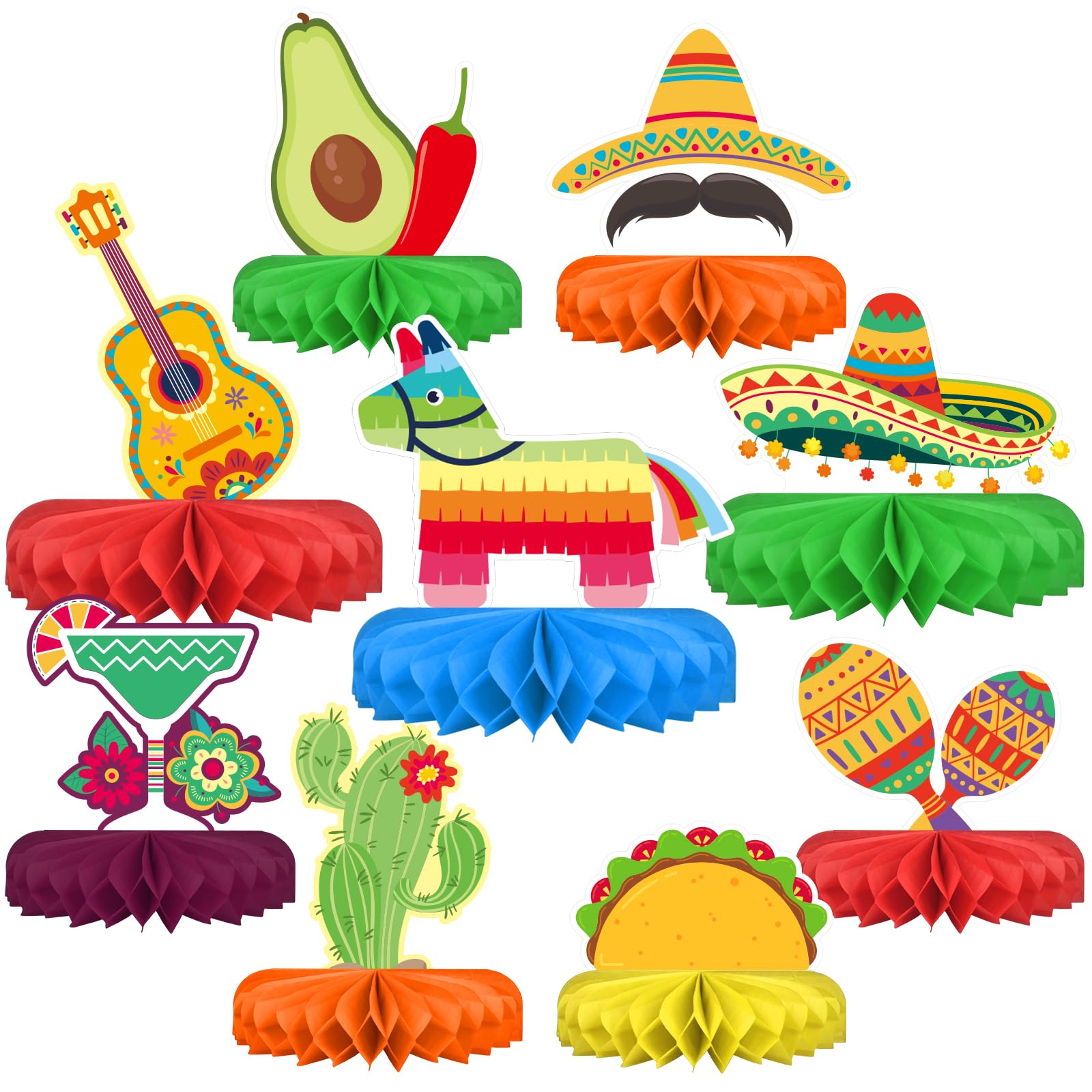 St Patrick's Day Decorations Set - St Patricks Day Honeycomb Centerpieces & Shamrock Beer Table Toppers, for Irish Classroom & St. Patrick's Day Party Supplies