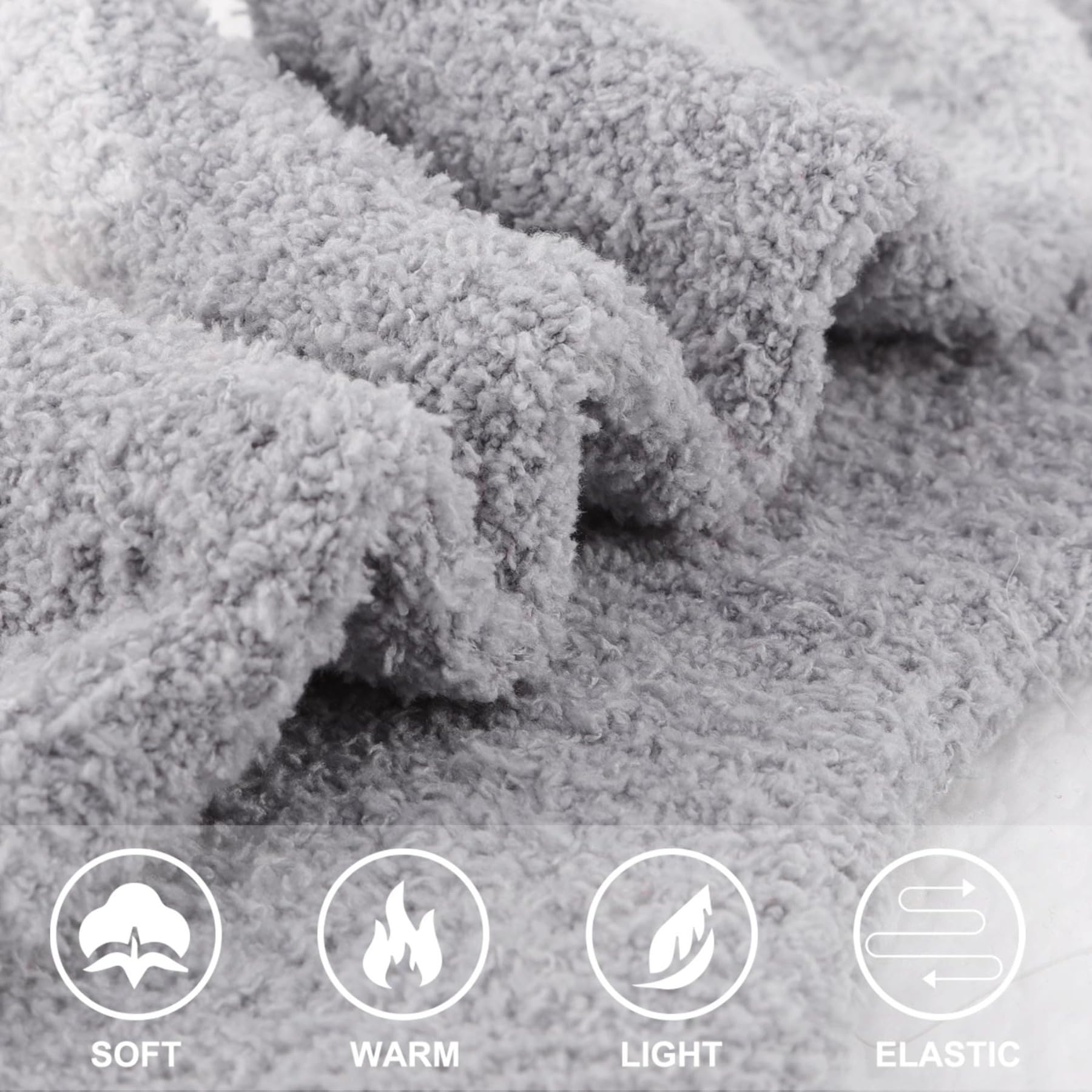 Plush Fuzzy Socks for Women Fluffy Cozy Slipper Socks Fall Thanksgiving Birthday Gifts for Her