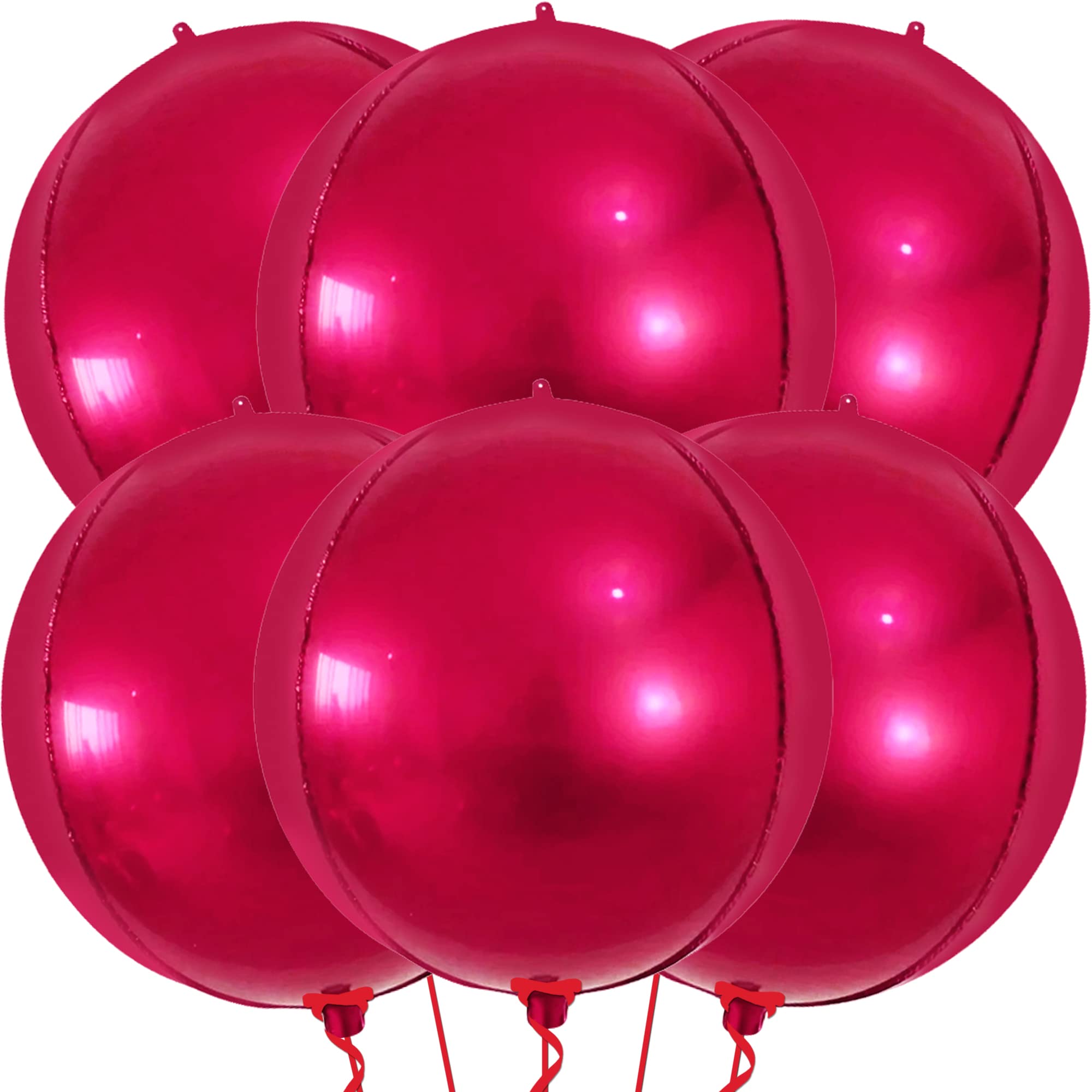 KatchOn, Big Silver Disco Ball Balloons - 22 Inch, Pack of 6 | Disco Party Decorations, 4D Sphere Disco Balloons for 70s Theme Party Decor, Bachelorette Party Decorations | Graduation Decorations 2026