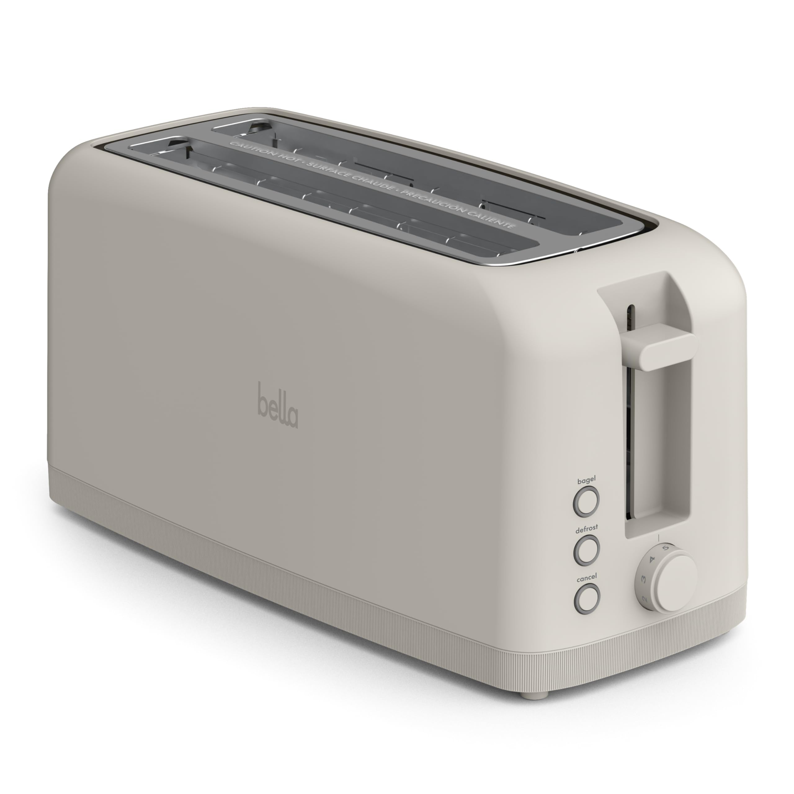 bella 2 Slice Slim Toaster, Fits-anywhere™ Kitchenware, 6 Setting Shade Control with Reheat & Cancel Buttons, Fits Sourdough, 10” Long Slot, Anti Jam & Auto Shutoff, 900 Watt, Surf