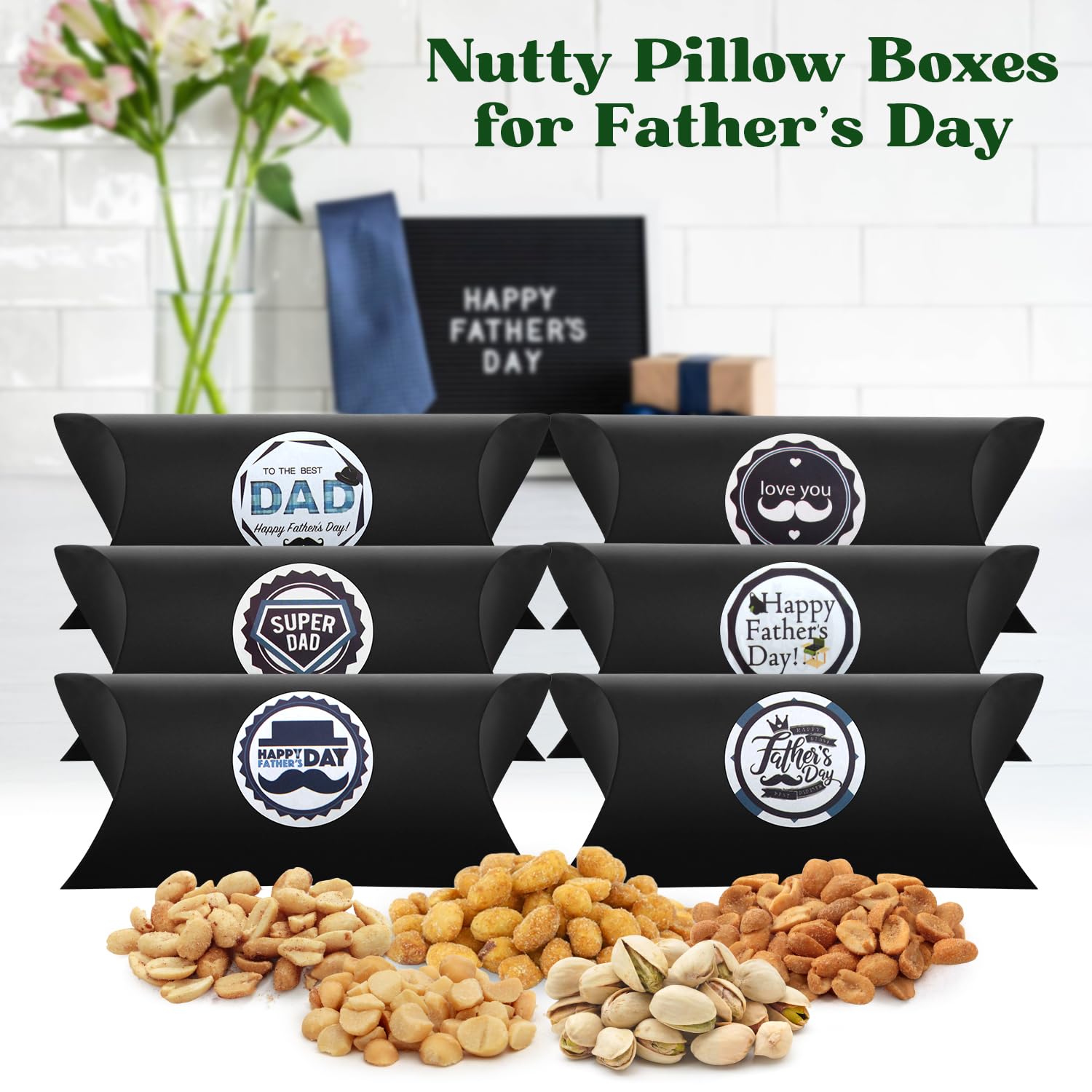 Fathers Day Nut Gift Basket, 7 Sectional Platter of Nut Baskets Gifts for Men, Great for Father Day gifts for Husband, Perfect Dad Gift for Fathers Day