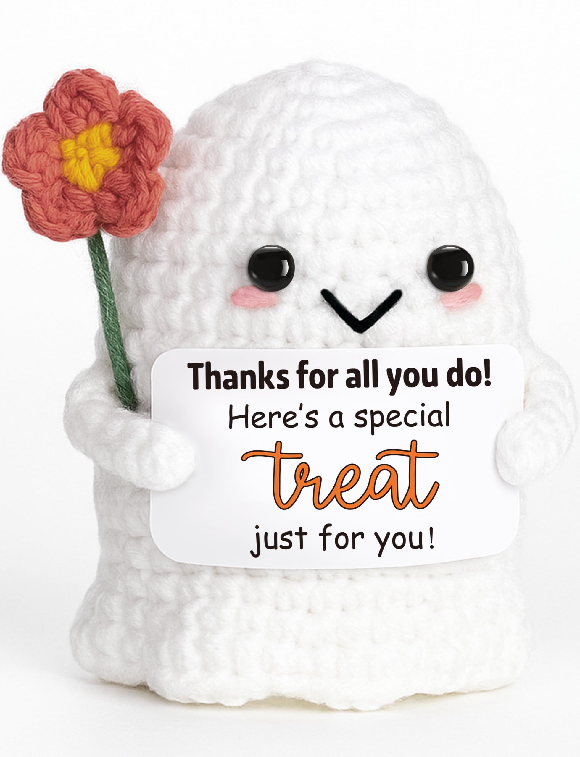 You're My Boo Crochet Ghost - Anniversary Love Birthday Gifts for Women Men Her Him Boyfriend Girlfriend, Fathers Day Card for Husband from Wife - Holiday Stuffers for Halloween Valentine Christmas
