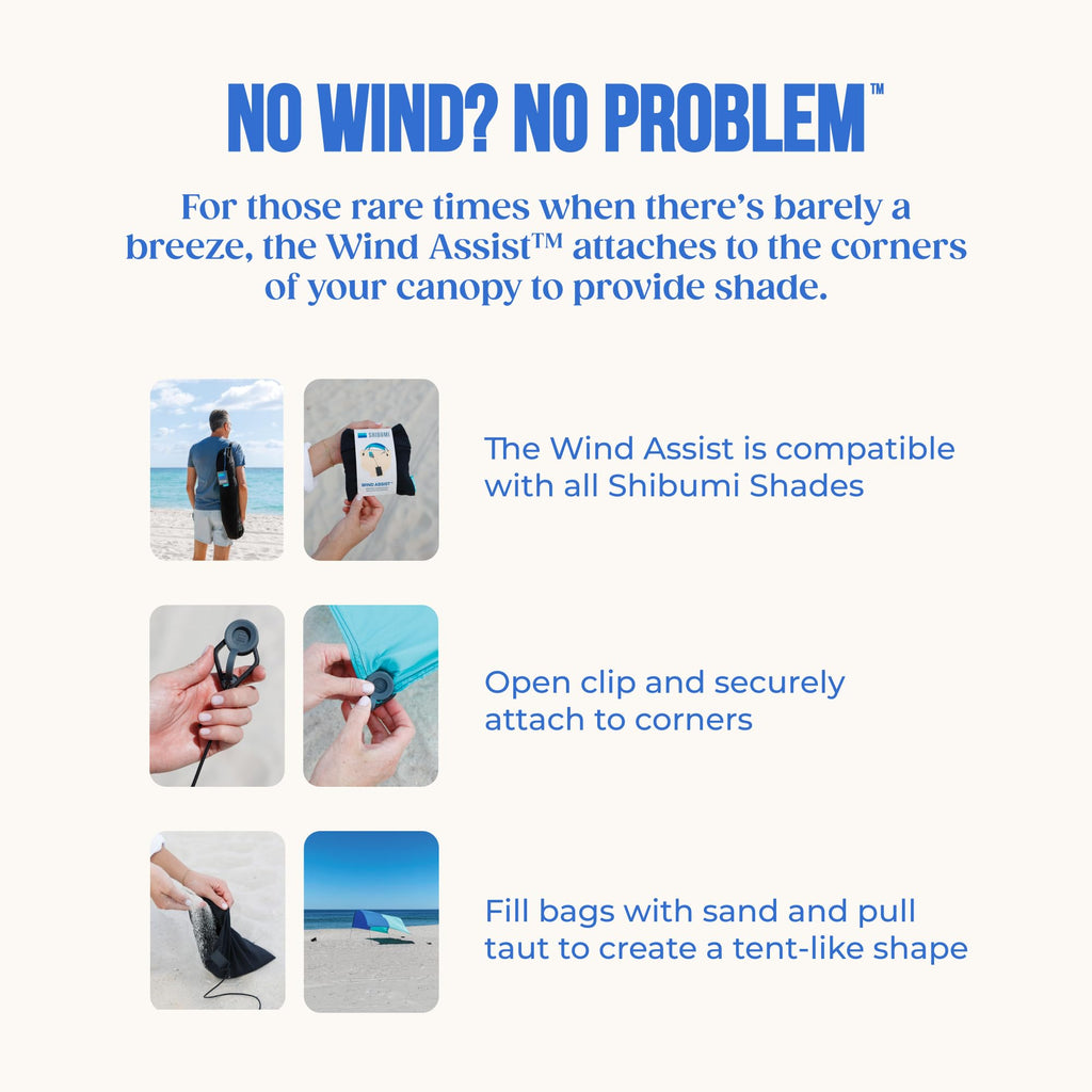 Shibumi Shade Quiet Canopy Version | Beach Tent | Sets Up in 3 Mins | 150 Sq. Ft. of Shade for up to 8 People | Includes Wind Assist | UPF 50+ Sun Protection