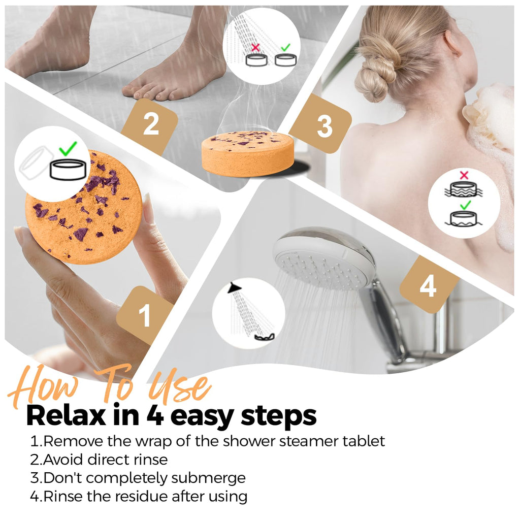 Shower Steamers Aromatherapy Birthday Gifts for Women - SWCANDY 8 Pcs Travel Essentials, Hotel Shower Spa Holidays Mom Wife Grandma Sister Her Self Care Relaxation with Natural Essential Oils Home