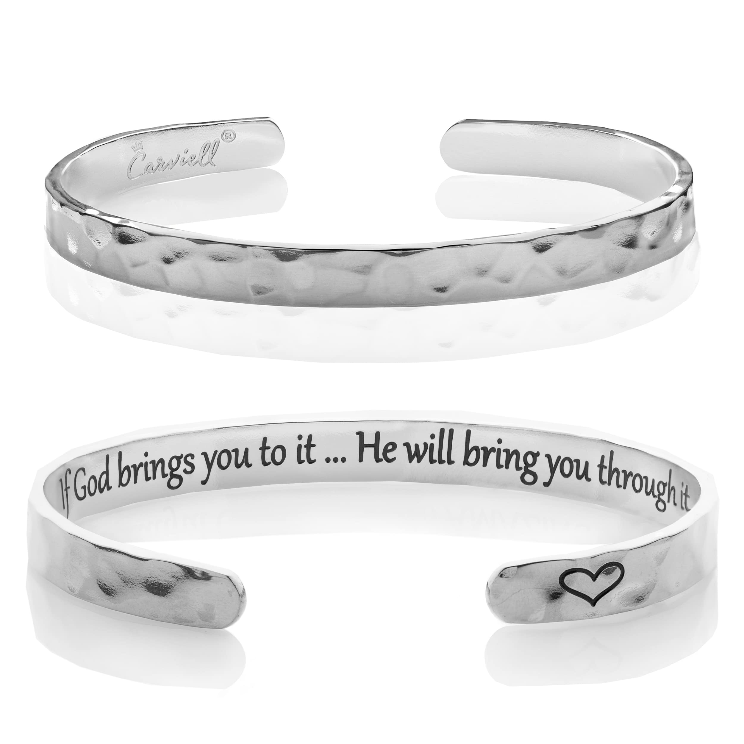 Carviell Bracelet - Gifts for Women – Inspirational, Friendship, Love, Mom, Daughter, Sister, Christian, Graduation, Memorial & Wedding Gifts – 100+ Phrases – Stainless Steel, Gift-Ready