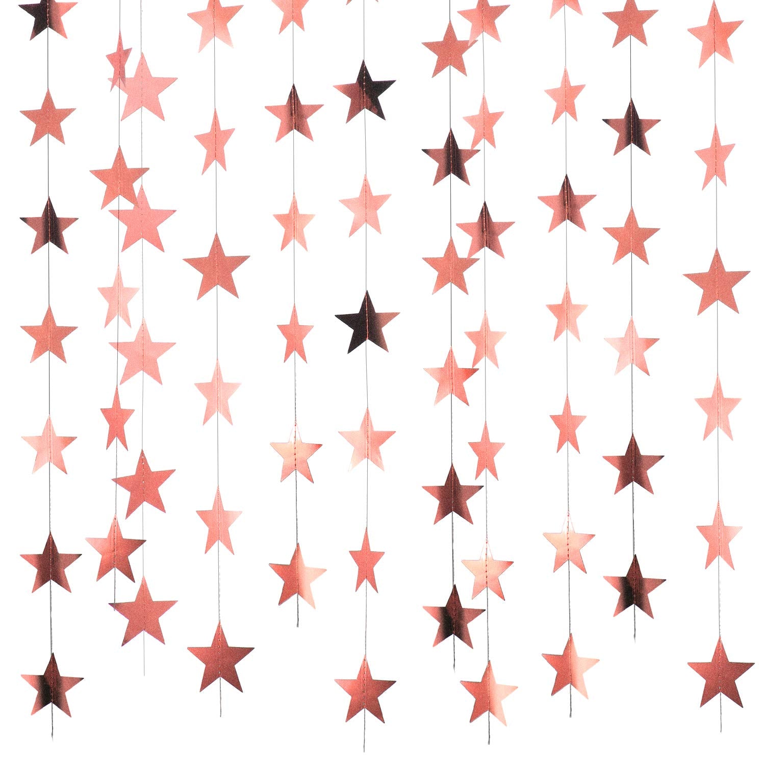Patelai Glitter Star Garland Banner 2026 Graduation Decor 130 Feet Star Hanging Banner Twinkle Backdrop for Party Birthday Classroom Wedding Supplies(Gold)