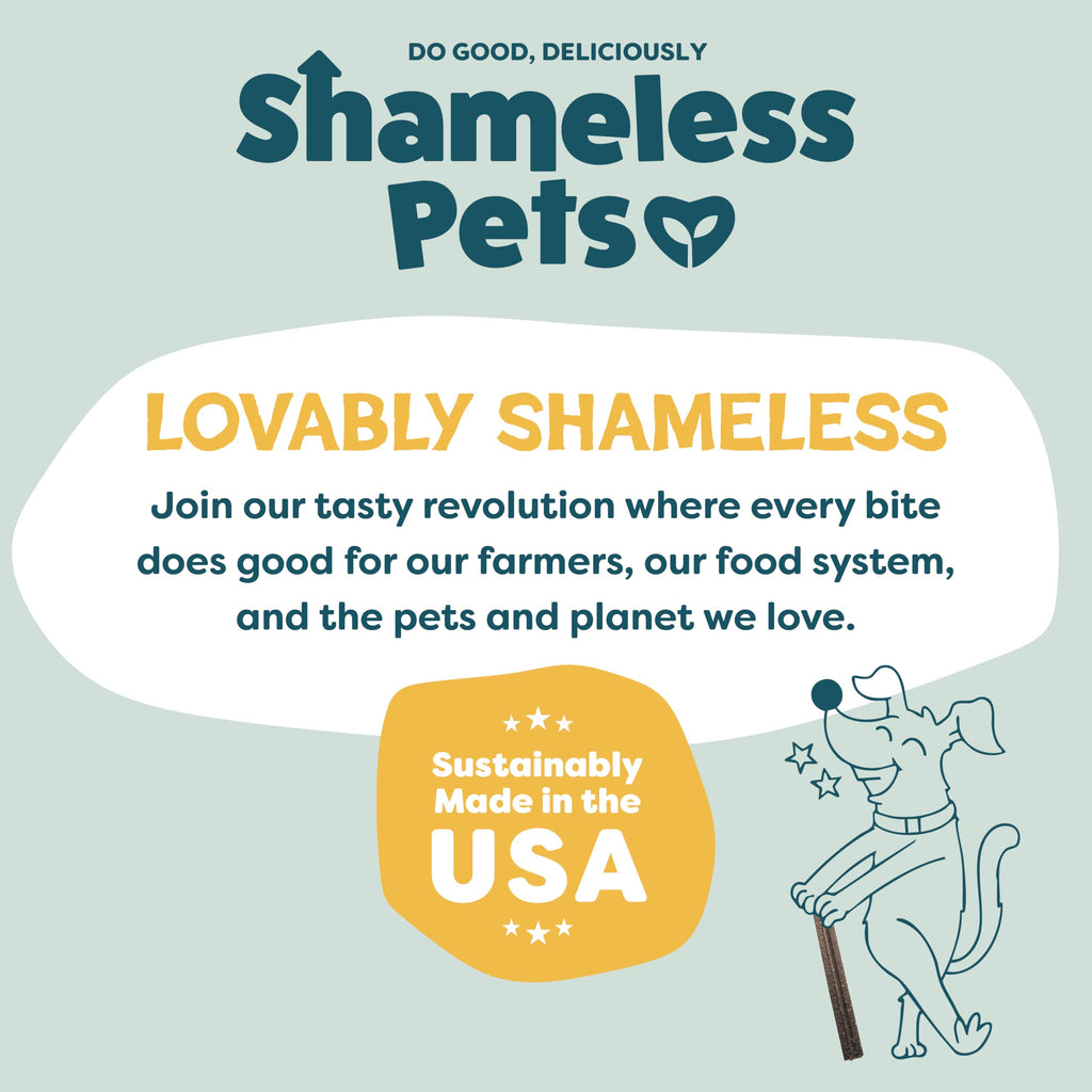Shameless Pets Blueberry & Mint Dental Chews for Dogs, 8 Chews - Natural Dog Teeth Cleaning Treats with Fresh Breath Benefits | Grain-Free Dental Sticks for Small, Medium & Large Dogs