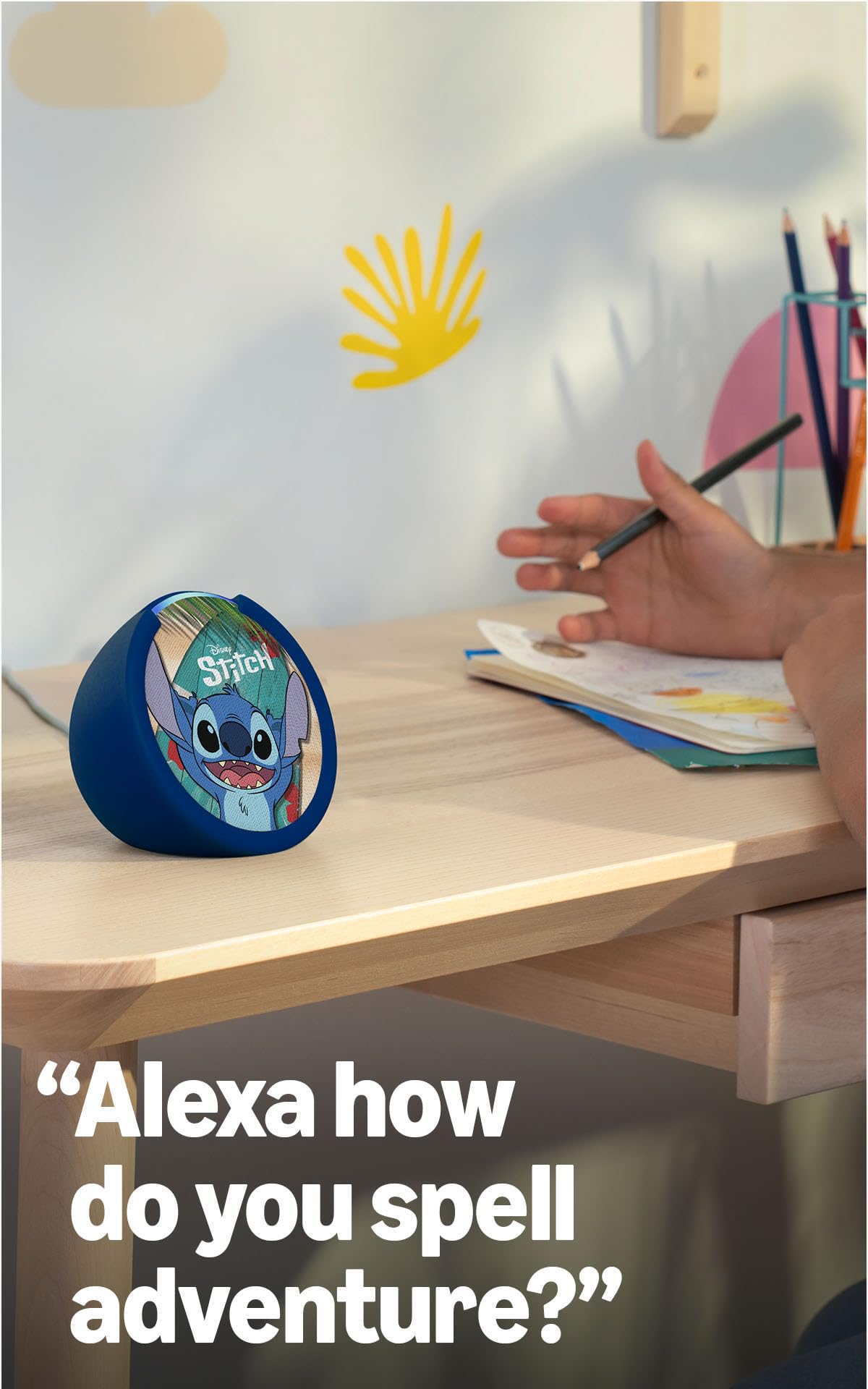 Amazon Echo Pop Kids (newest model), Enjoy age-appropriate audiobooks, interactive games and Alexa+ experiences to create and learn, Disney Princess design