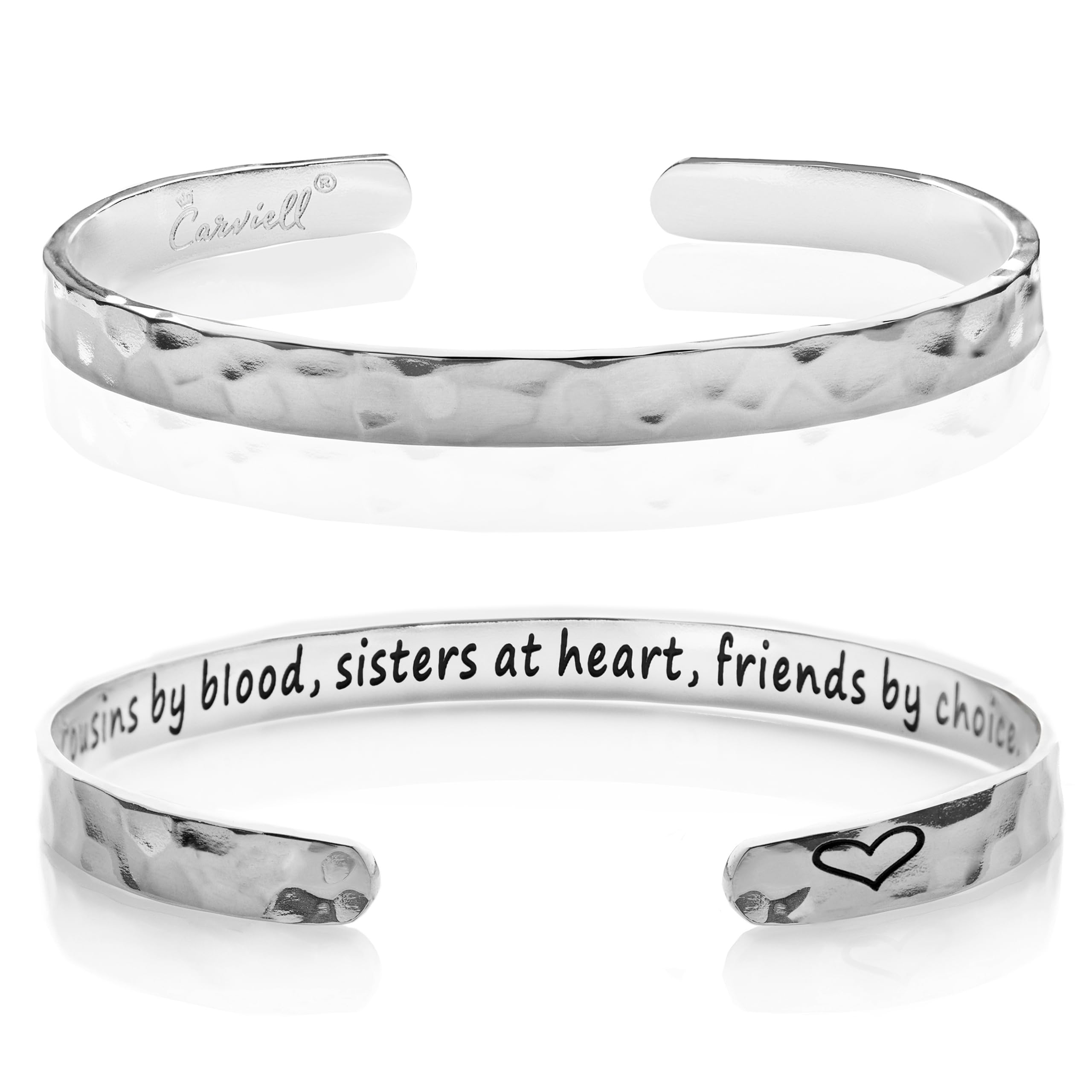 Carviell Bracelet - Gifts for Women – Inspirational, Friendship, Love, Mom, Daughter, Sister, Christian, Graduation, Memorial & Wedding Gifts – 100+ Phrases – Stainless Steel, Gift-Ready