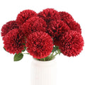 Hananona 12 Pcs Artificial Chrysanthemums Flowers Patriotic Flower, 4th of July Fake Mums Flowers Silk for Home Decor Indoor Memorial Day Table Centerpiece Vase not Included (12, Red, White, Blue)