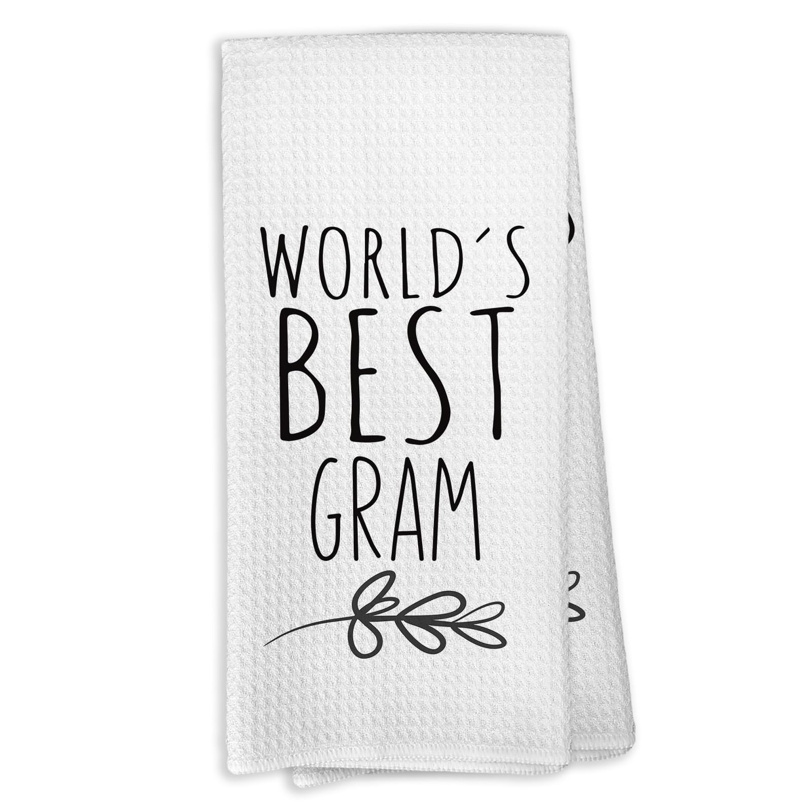 World's Best Grandparents Kitchen Towels, Grandparent Gifts for Grandma Grandpa, Grandparents Gifts from Grandchildren, Father's Day Tea Towels Kitchen Hand Towels 16x24 Inch