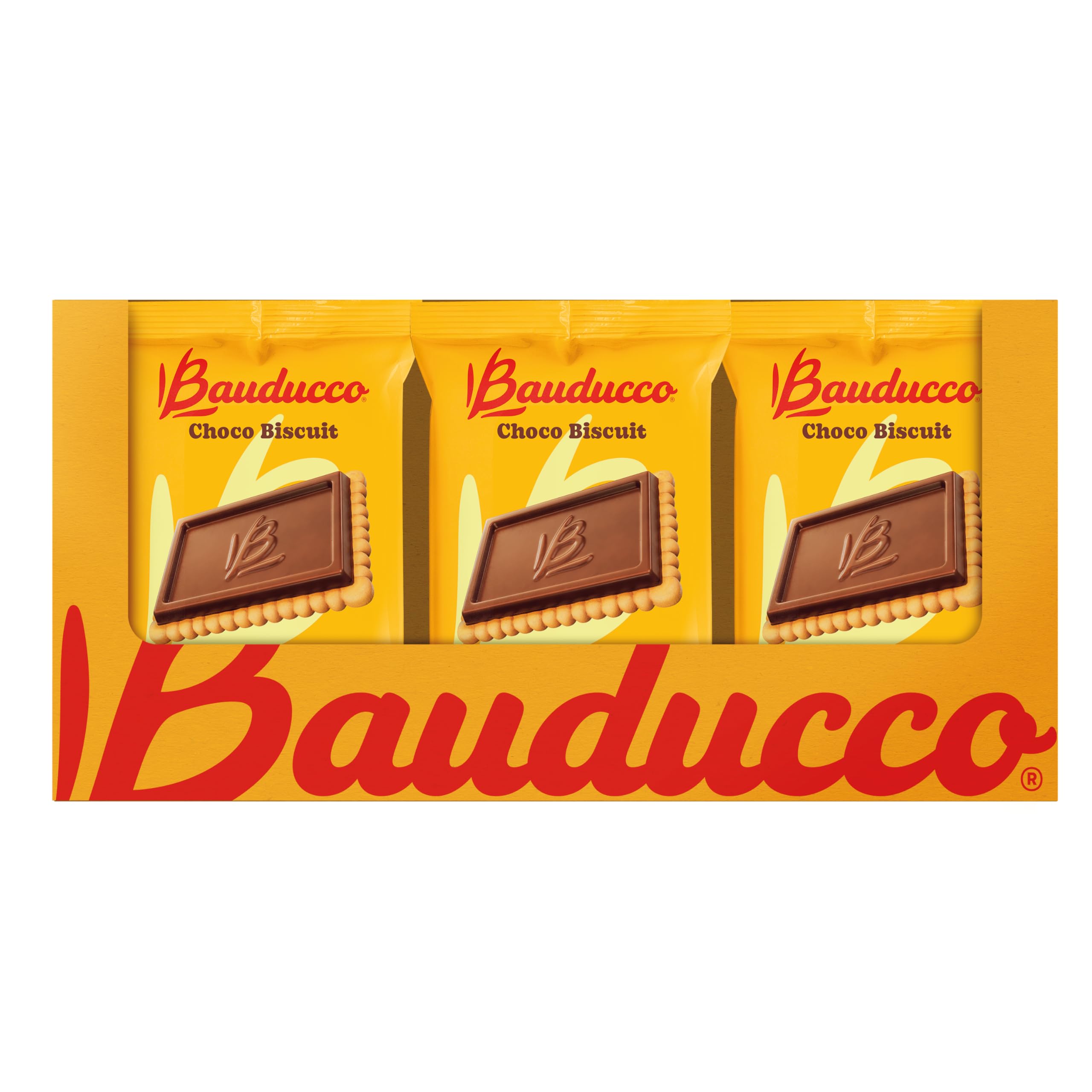 Bauducco Choco Biscuit Cookies Gift Tin – Crispy Chocolate-Covered Biscuits, Individually Wrapped for Snacking, Sharing, or Holiday Gifting, 5.7 oz (Pack of 9)