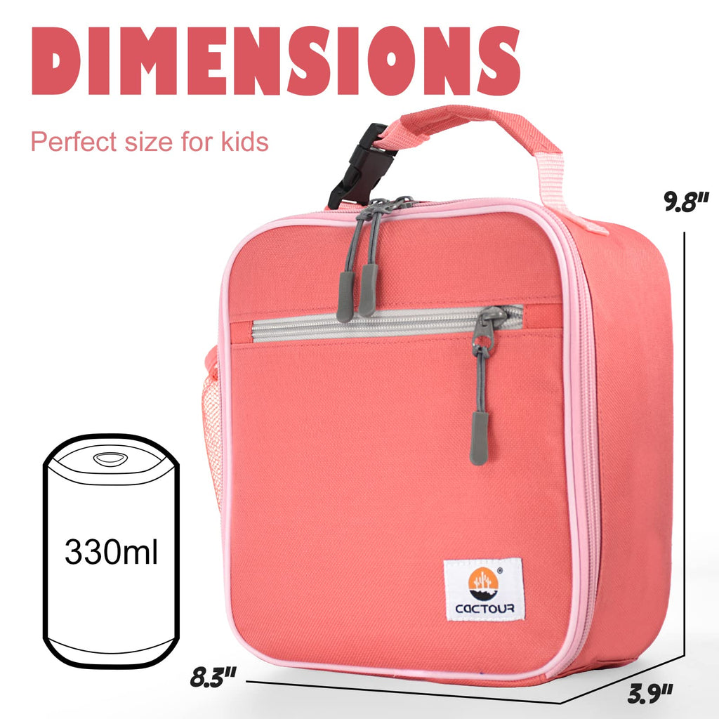 CaCTOUR Lunch Box Kids,Premium Insulated Lunchbox for Girls Boys,Soft Mini Cooler Bag Back to School Thermal Reusable Lunch Bag for Work School Picnic (Blue)