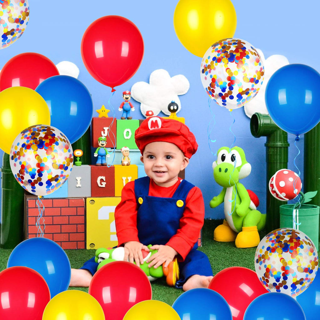JOYYPOP 80 PCS Red White and Blue Balloons 12 Inch Patriotic Balloons with Confetti Balloons for 4th of July Decorations Independence Day 250 Anniversary Birthday Party Supplies