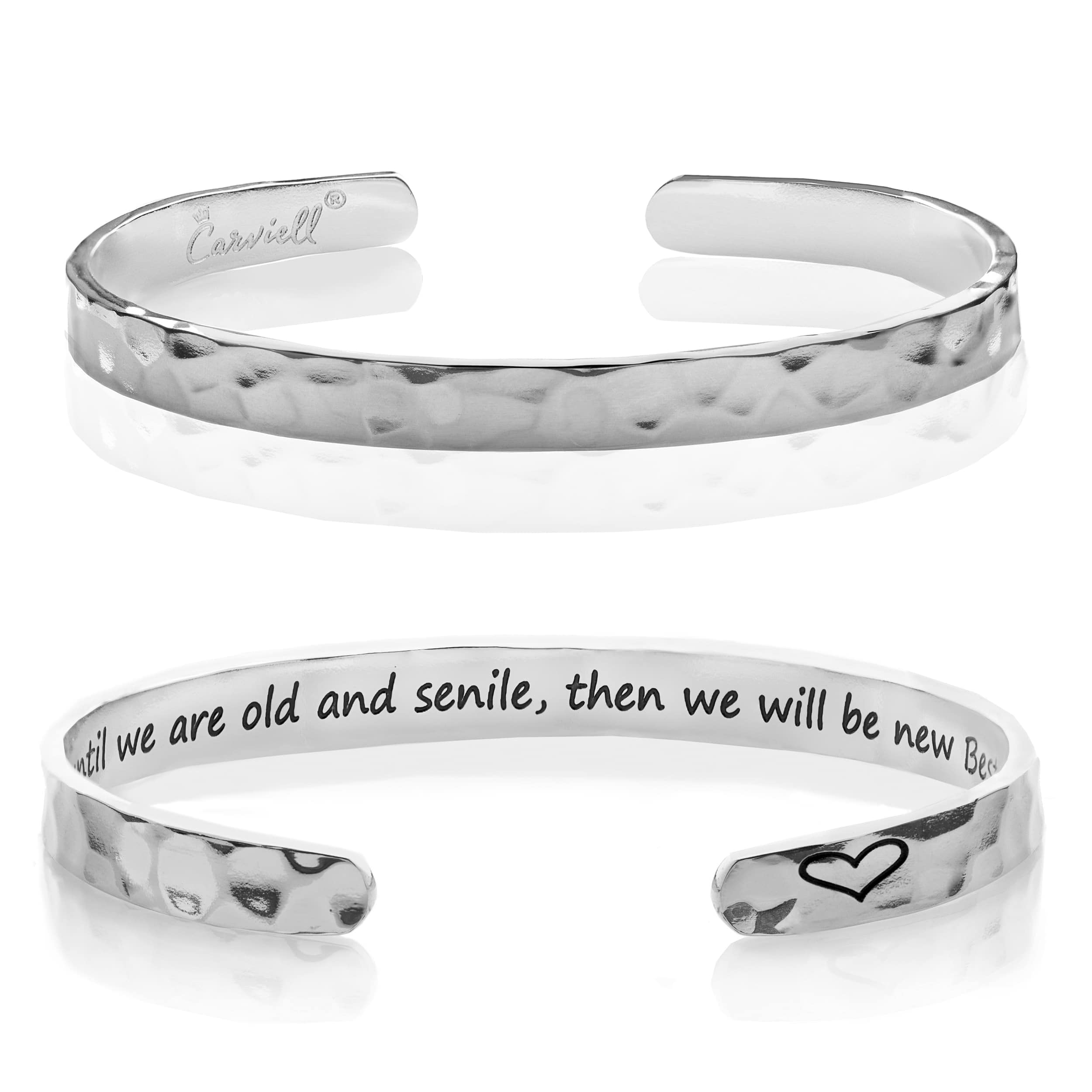 Carviell Bracelet - Gifts for Women – Inspirational, Friendship, Love, Mom, Daughter, Sister, Christian, Graduation, Memorial & Wedding Gifts – 100+ Phrases – Stainless Steel, Gift-Ready
