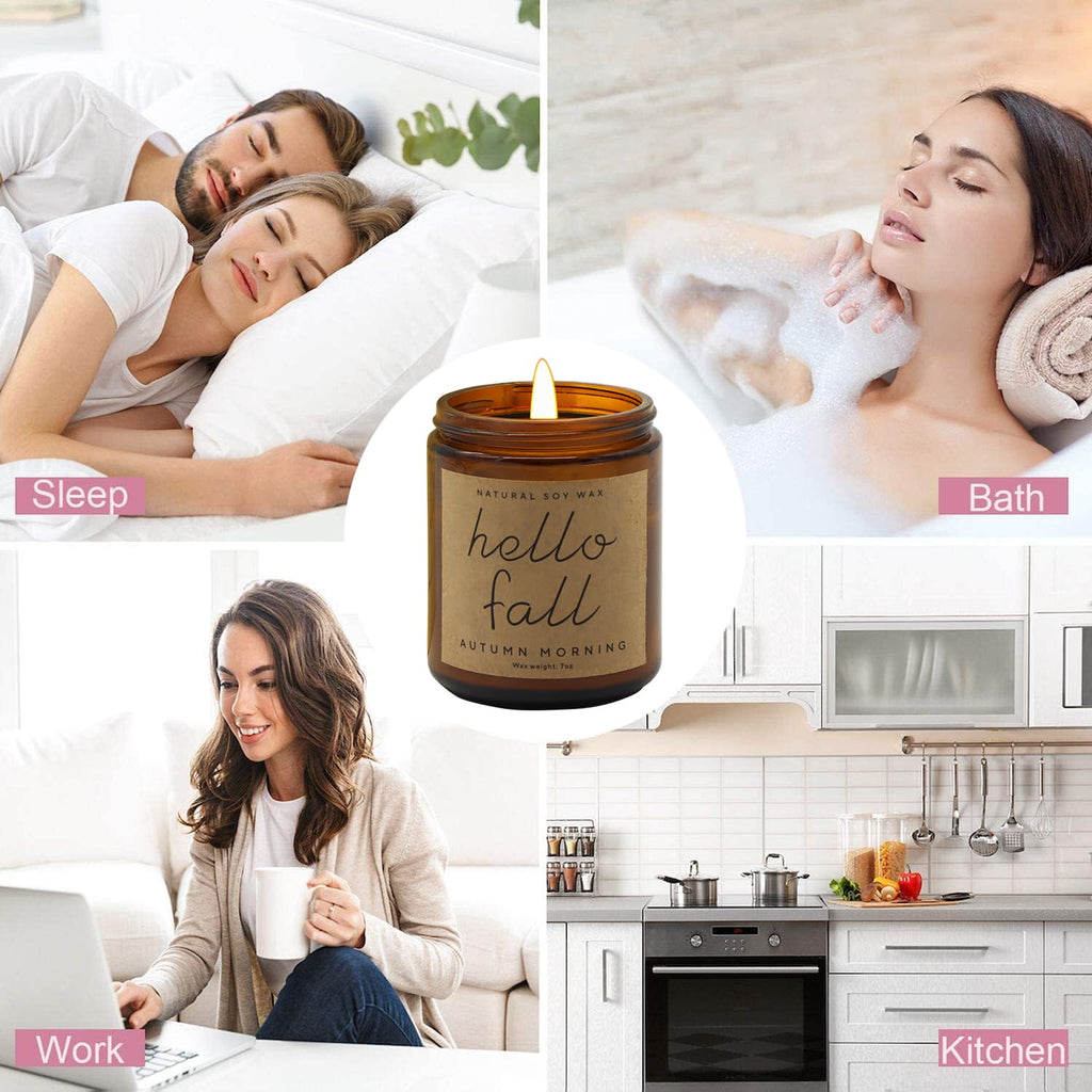 Christmas Candles - Christmas Gifts for Women, Aromatherapy Candle for Home Scented, Natural Soy Wax Vanilla Scented Candles